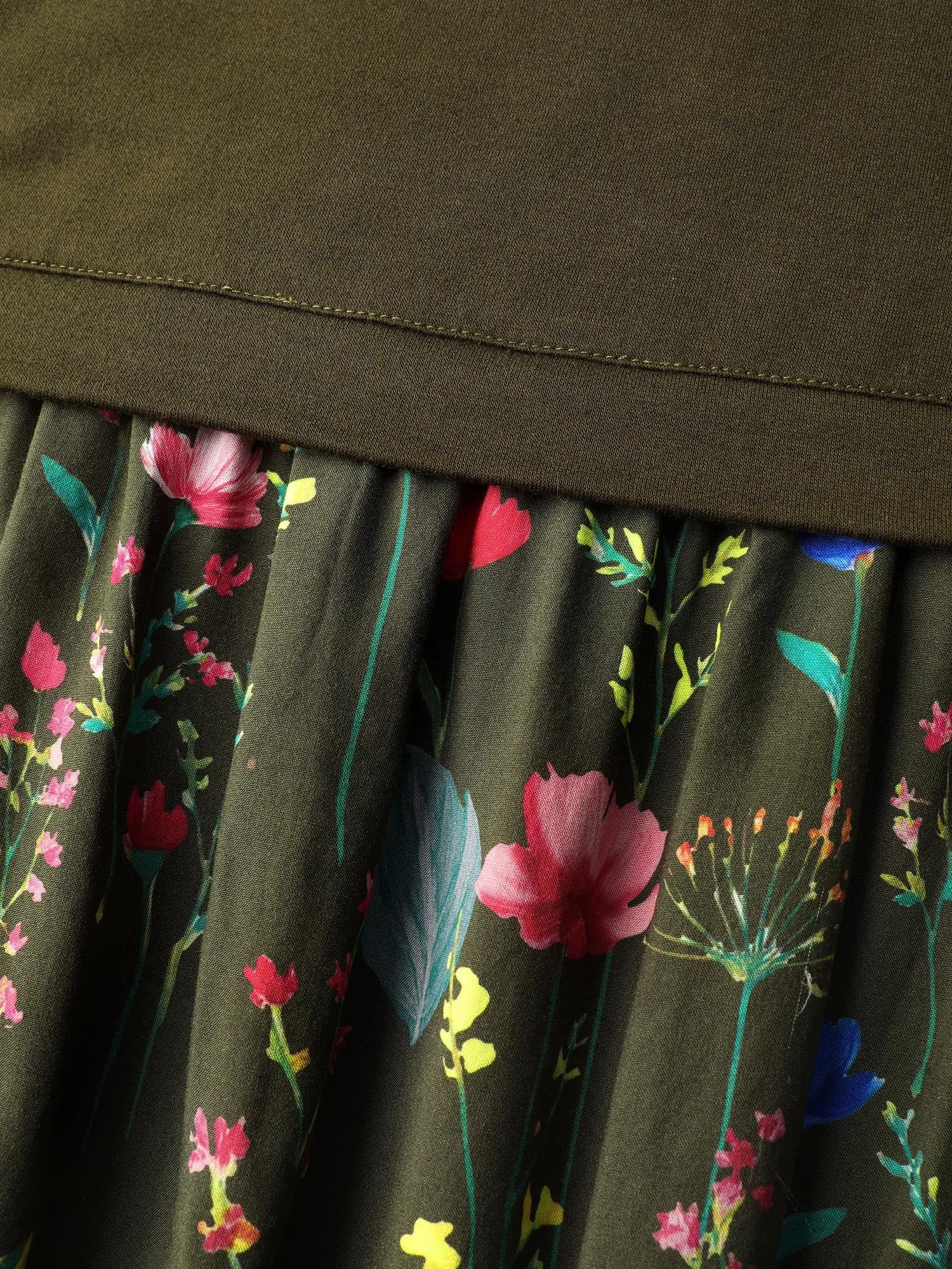 Rayon Floral Print Contrast Sweatshirt sold by Bloomchic product image thumbnail 5