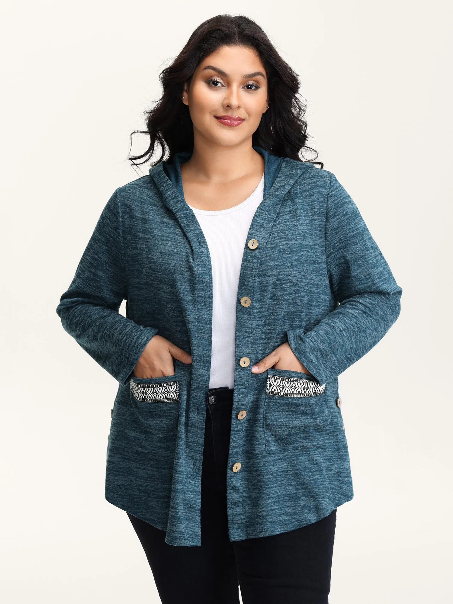 Heather Faux Cashmere Boho Stripe Coat sold by Bloomchic