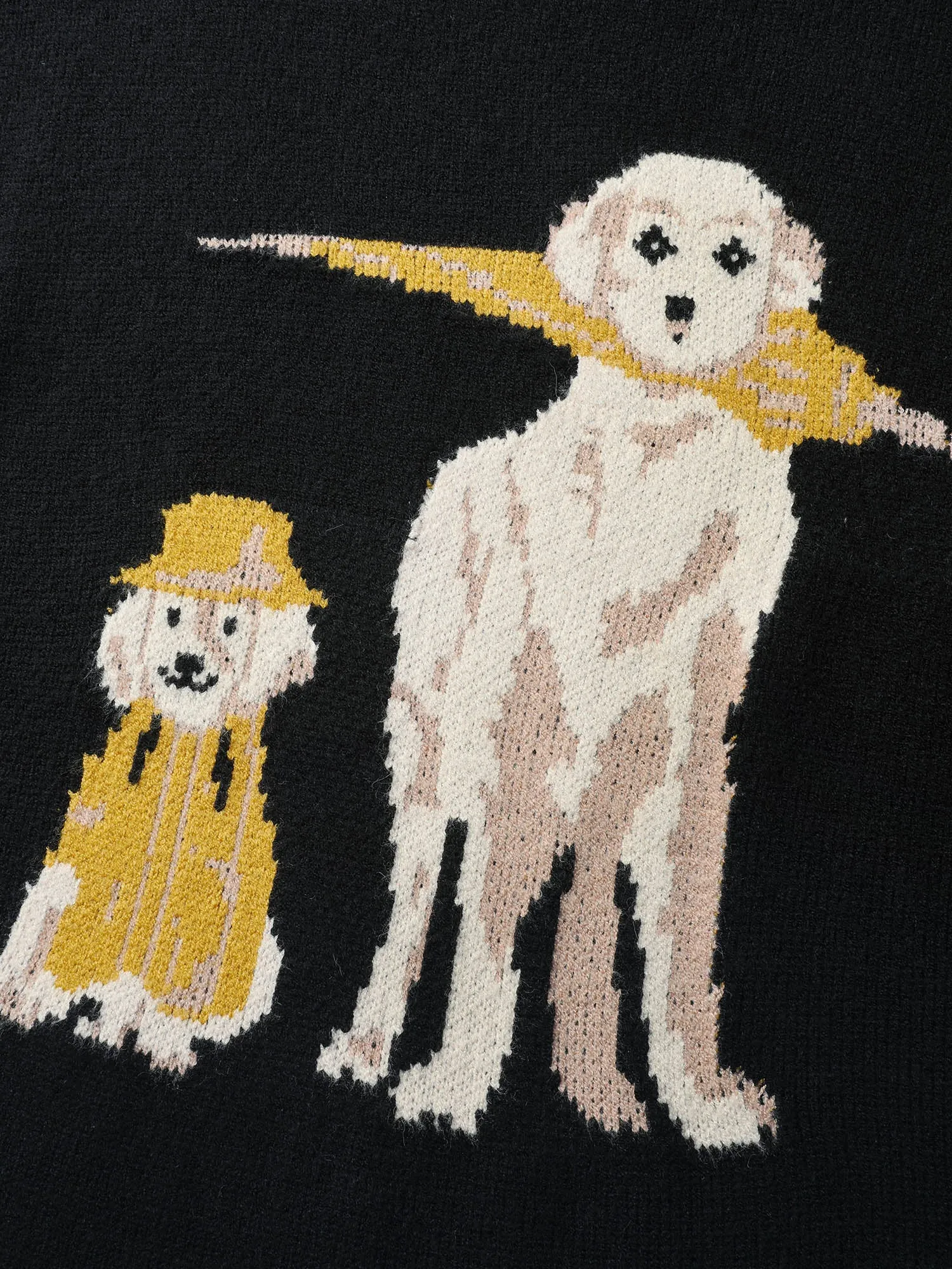 Puppy In Rain Jacquard Contrast Pullover sold by Bloomchic product image thumbnail 5