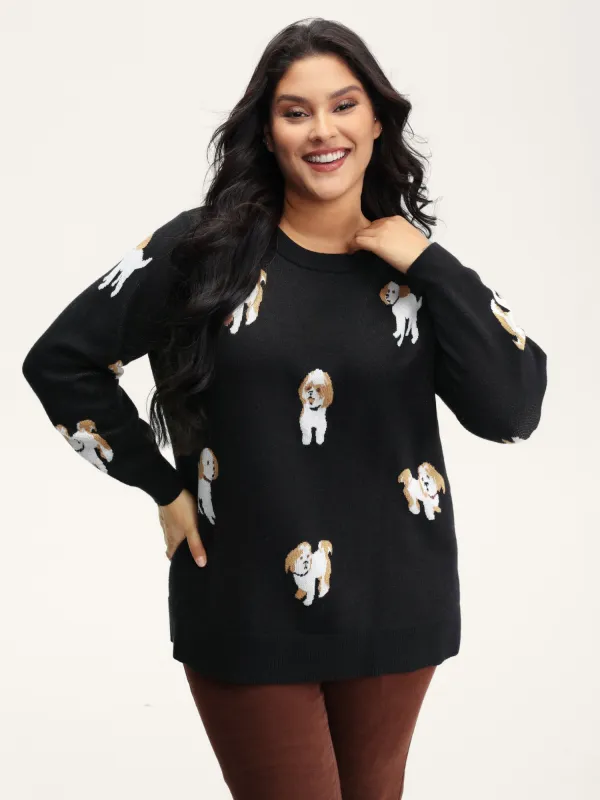 Puppies Everywhere Round Neck Pullover sold by Bloomchic