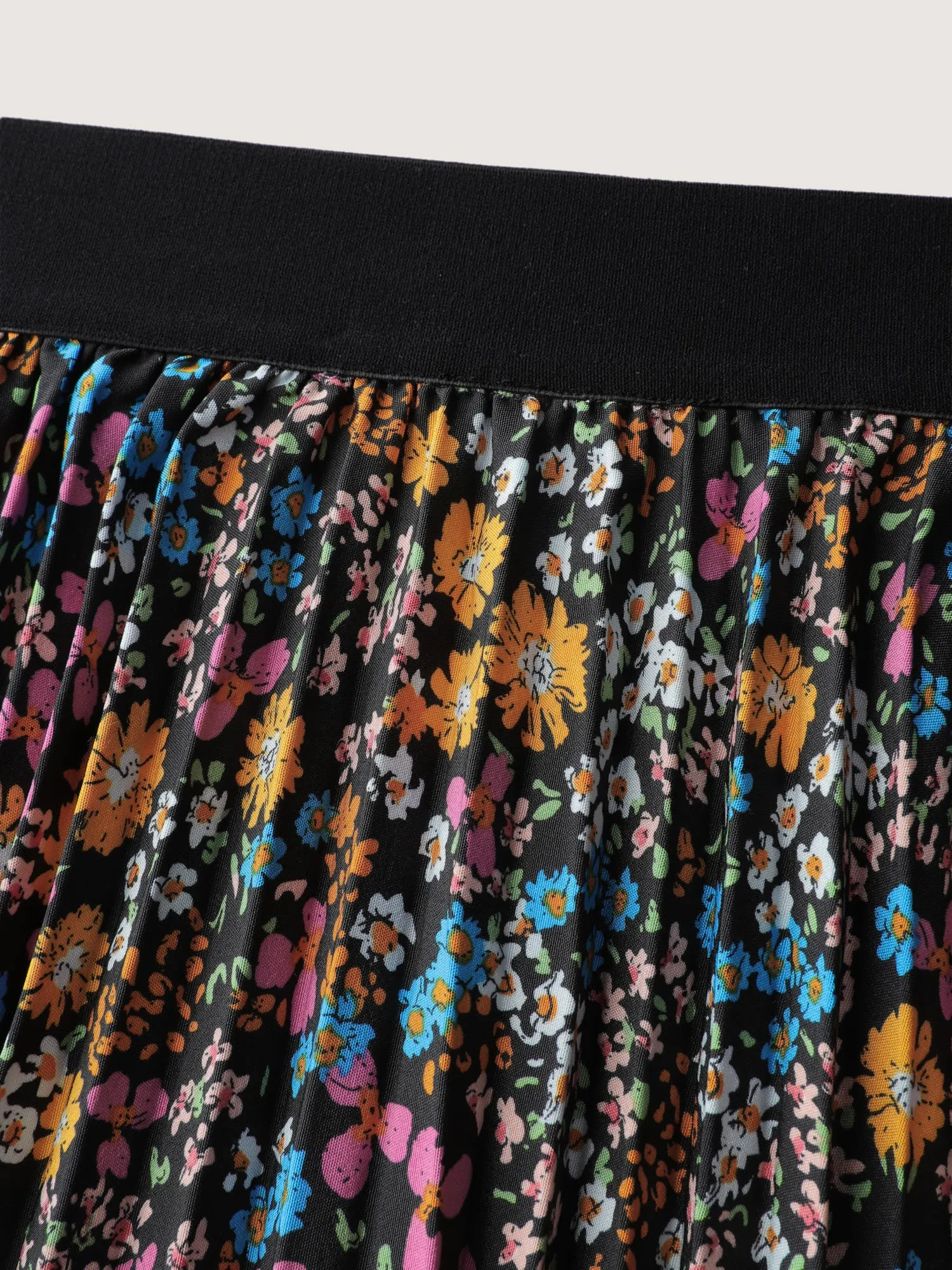 Floral Print Pleated Maxi Skirt sold by Bloomchic product image thumbnail 5