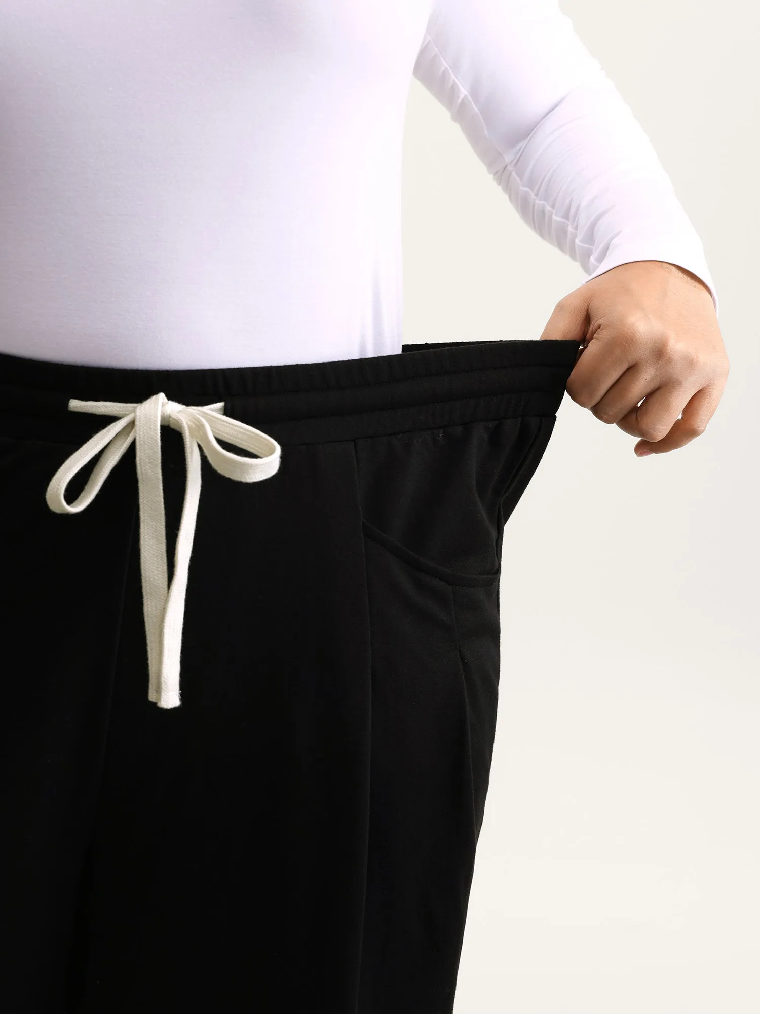 Drawstring Waist Straight-Leg Pants sold by Bloomchic product image thumbnail 4