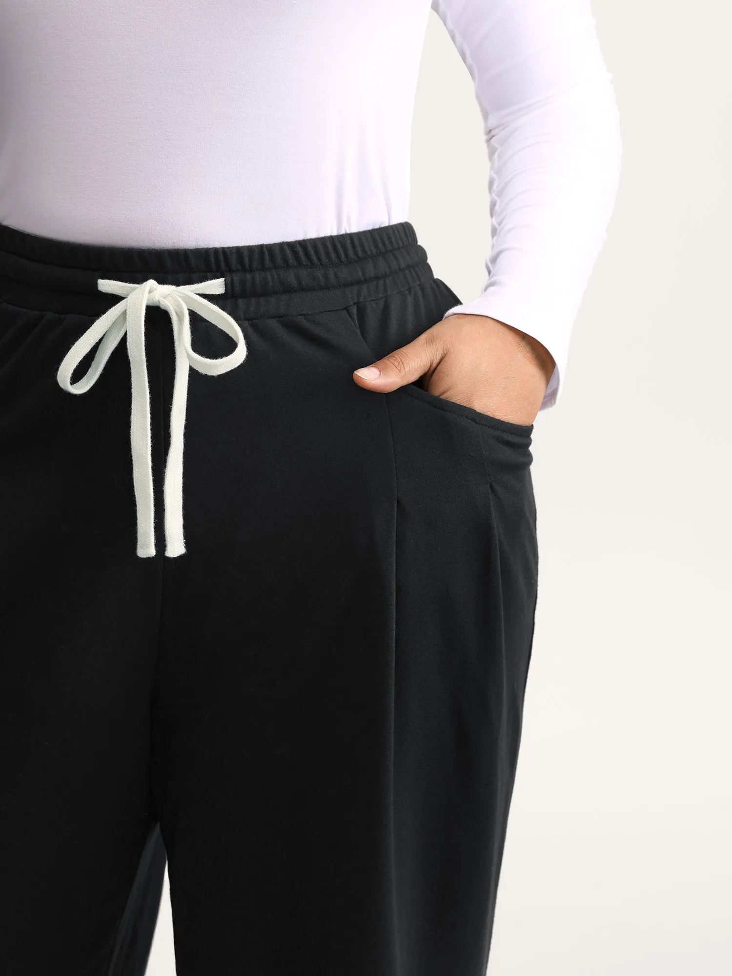 Drawstring Waist Straight-Leg Pants sold by Bloomchic product image thumbnail 3