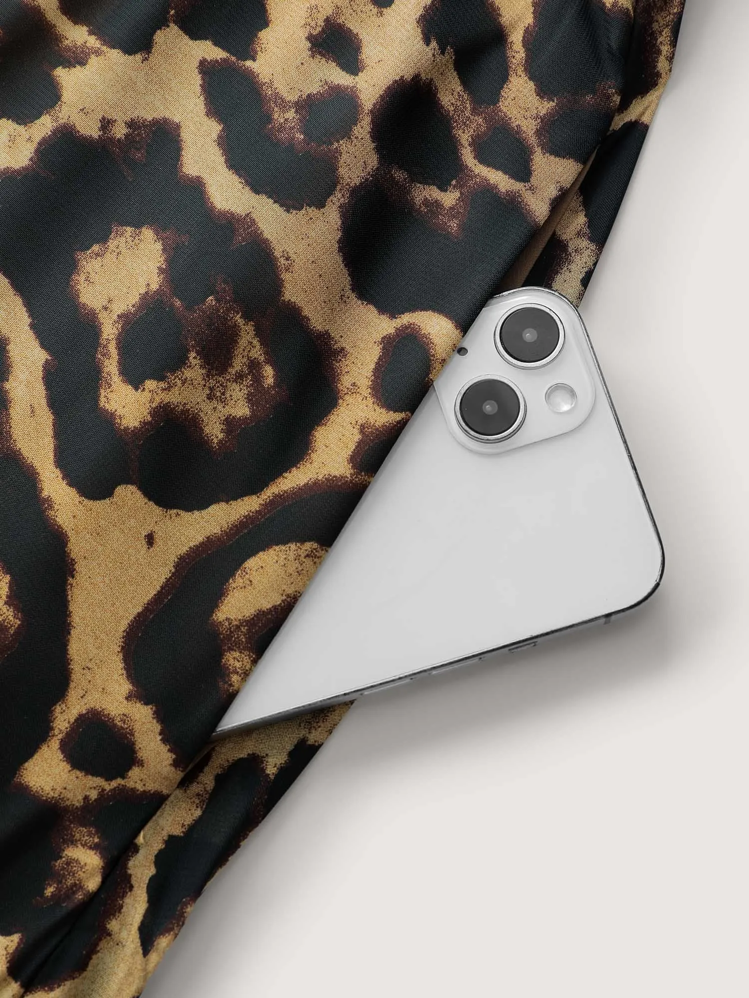 Off-Shoulder Leopard Print Sheer Maxi Dress sold by Bloomchic product image thumbnail 5