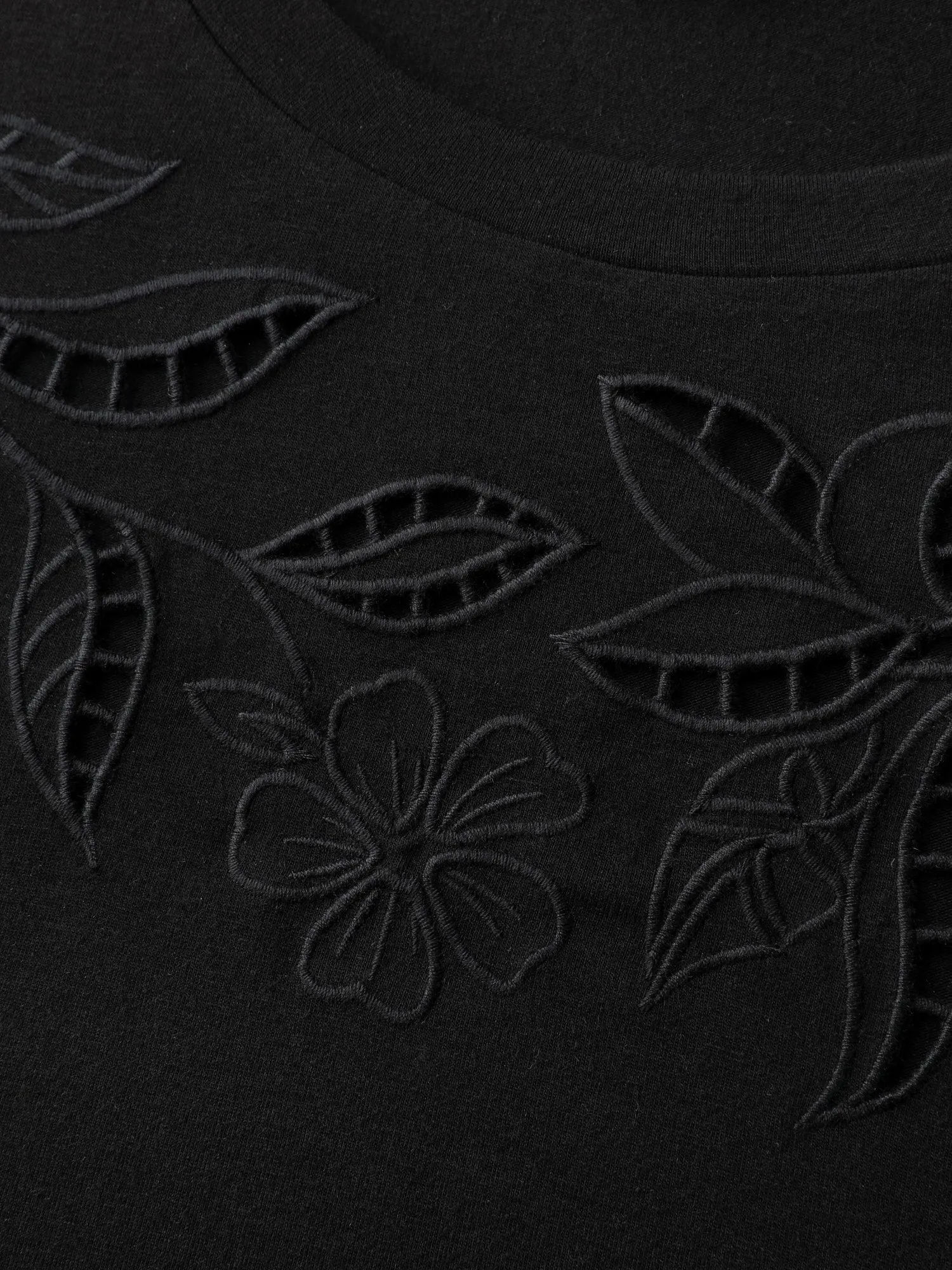 Stretchy Embroidered Cut-Out T-Shirt sold by Bloomchic product image thumbnail 5