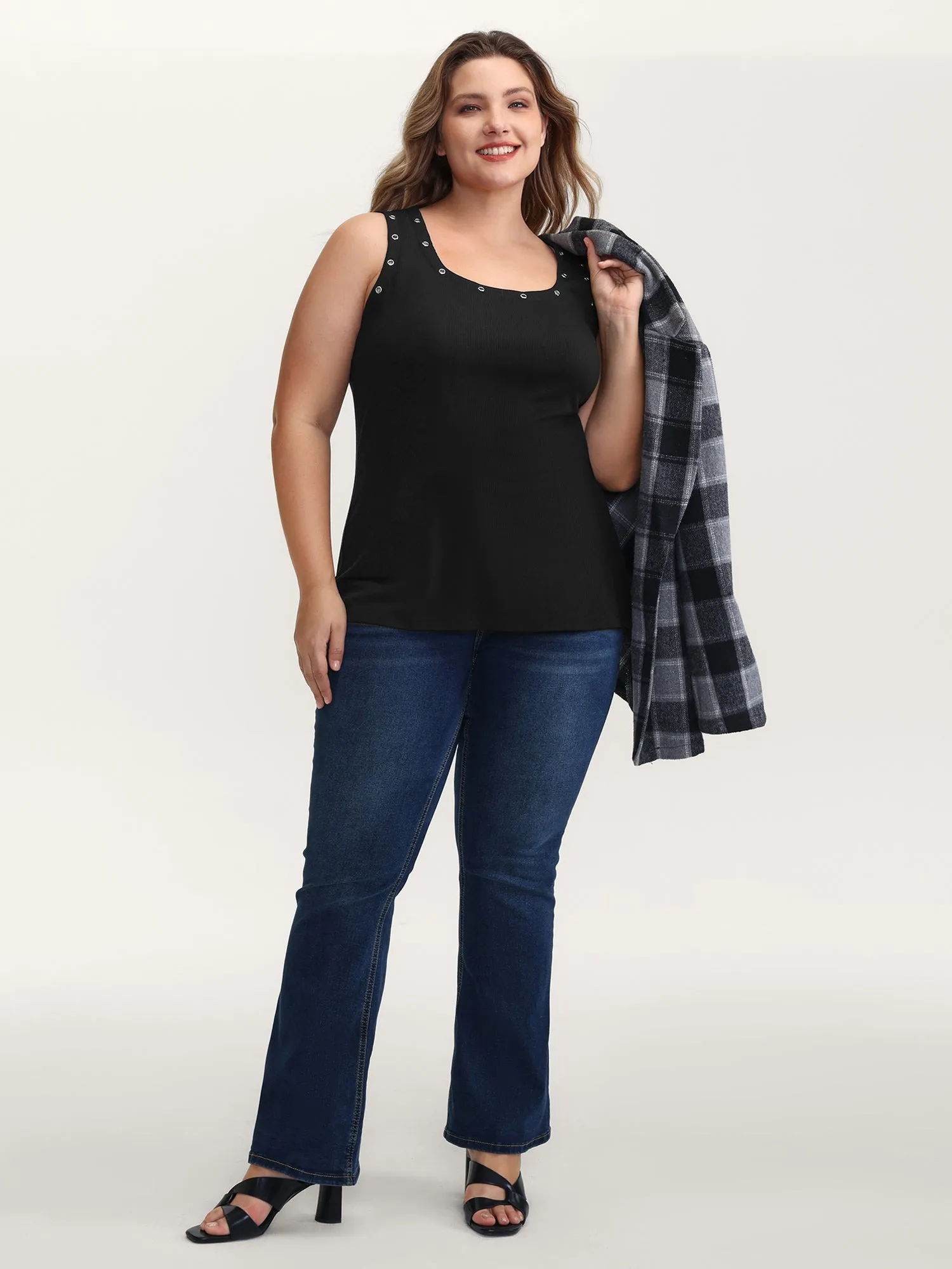 Loop Scoop Neckline Detail Tank Top sold by Bloomchic product image thumbnail 3