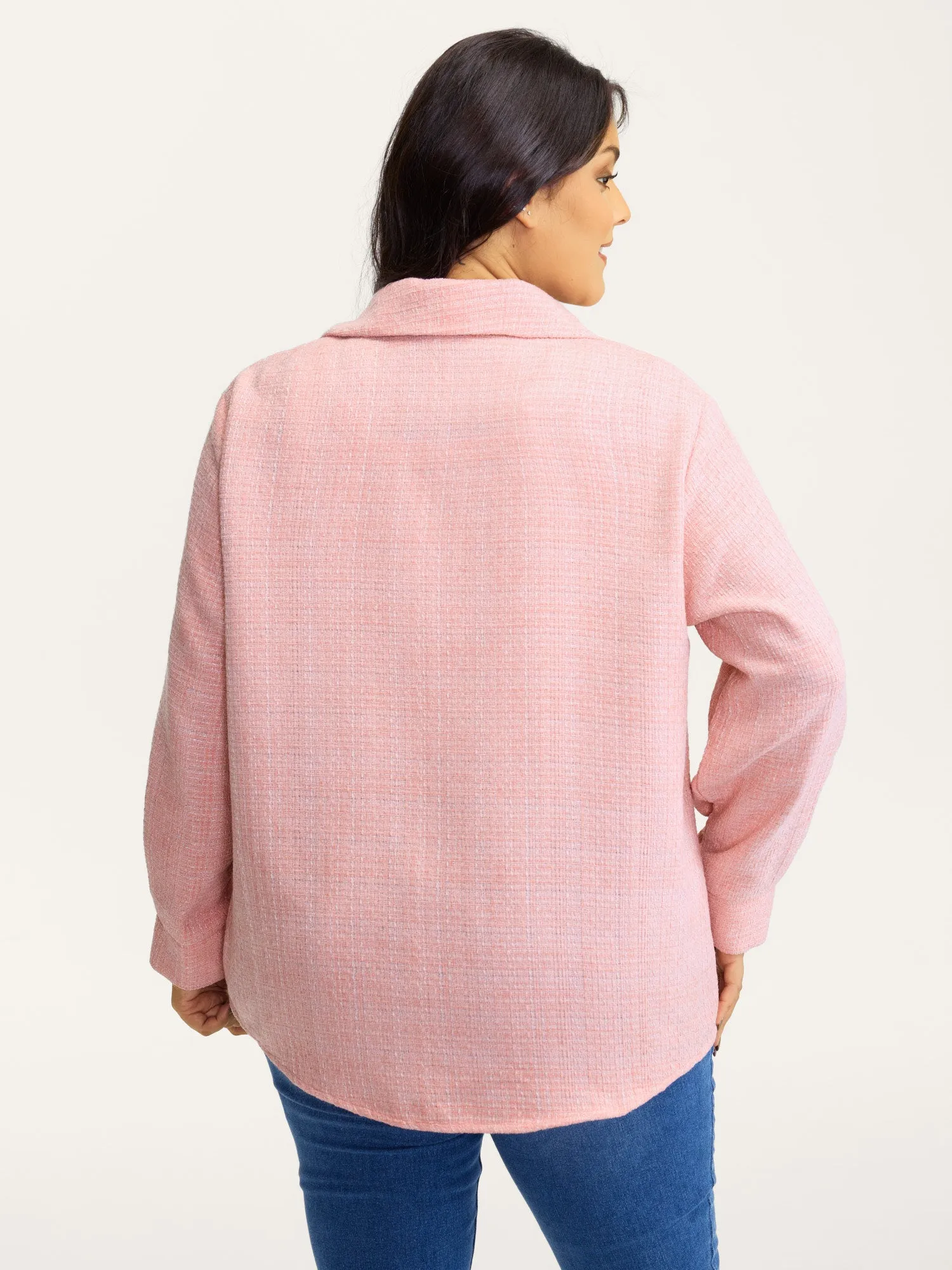 Chest Flaps Textured Button-Down Jacket sold by Bloomchic product image thumbnail 5