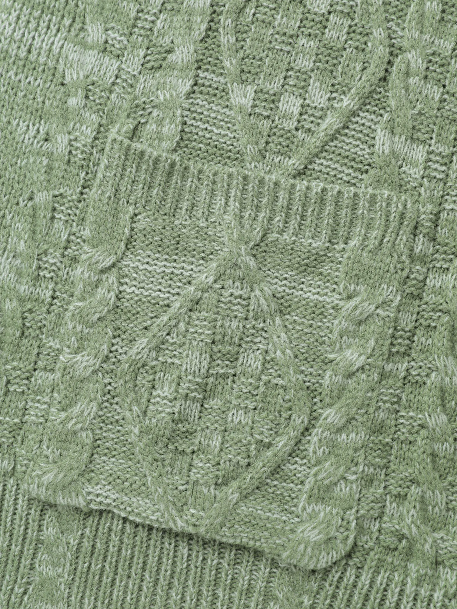 Cable Knit Textured Pockets Knit Cardigan sold by Bloomchic product image thumbnail 5