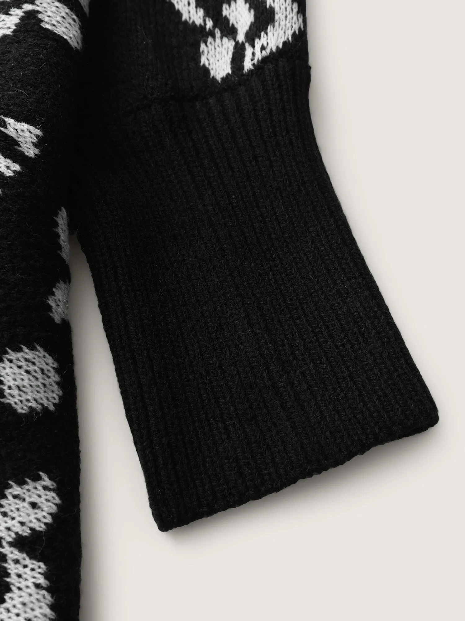 Floral Pattern Cloak-Style Cardigan sold by Bloomchic product image thumbnail 5