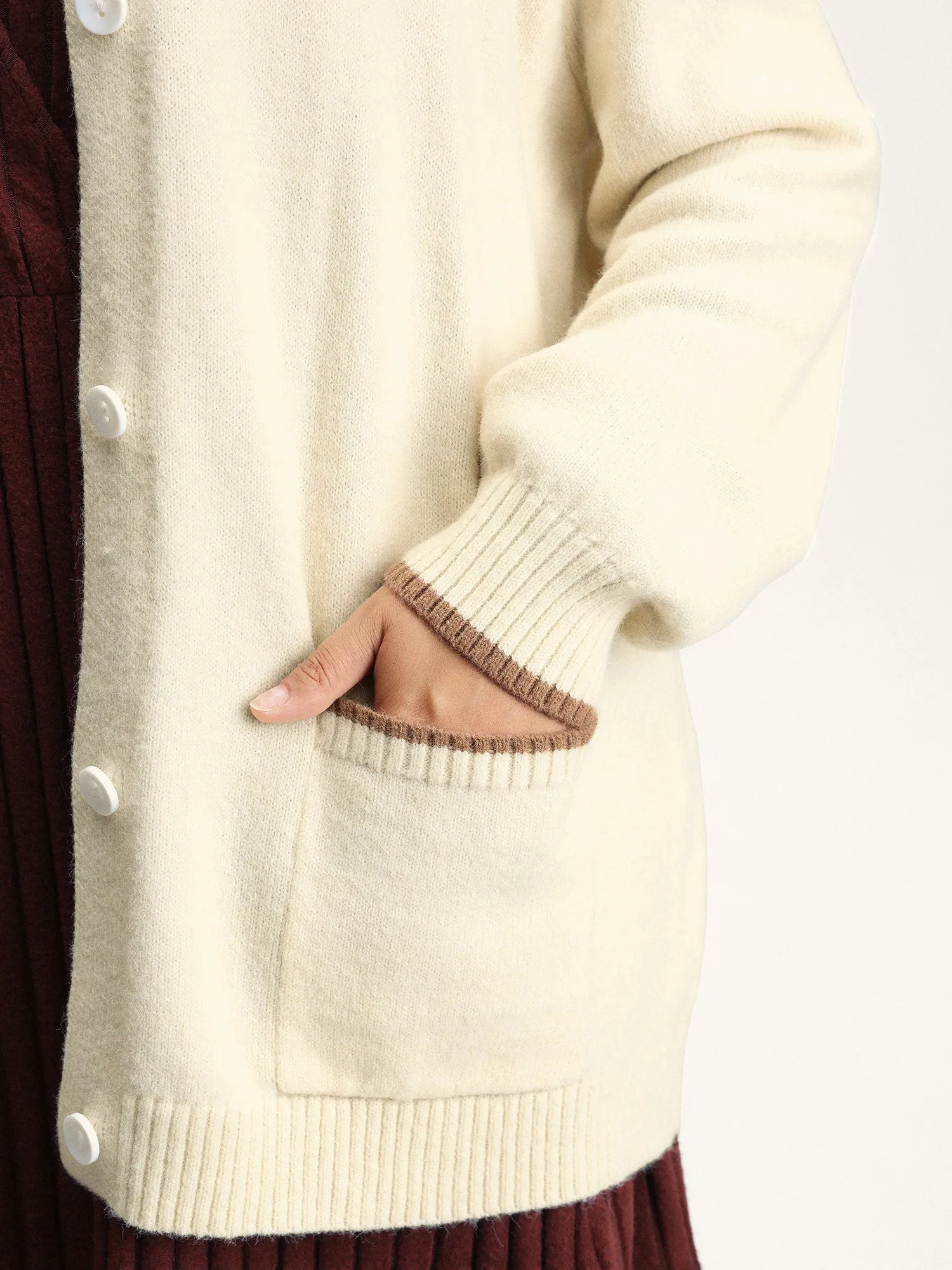 Puppy Love Pockets Button Knit Cardigan sold by Bloomchic product image thumbnail 4