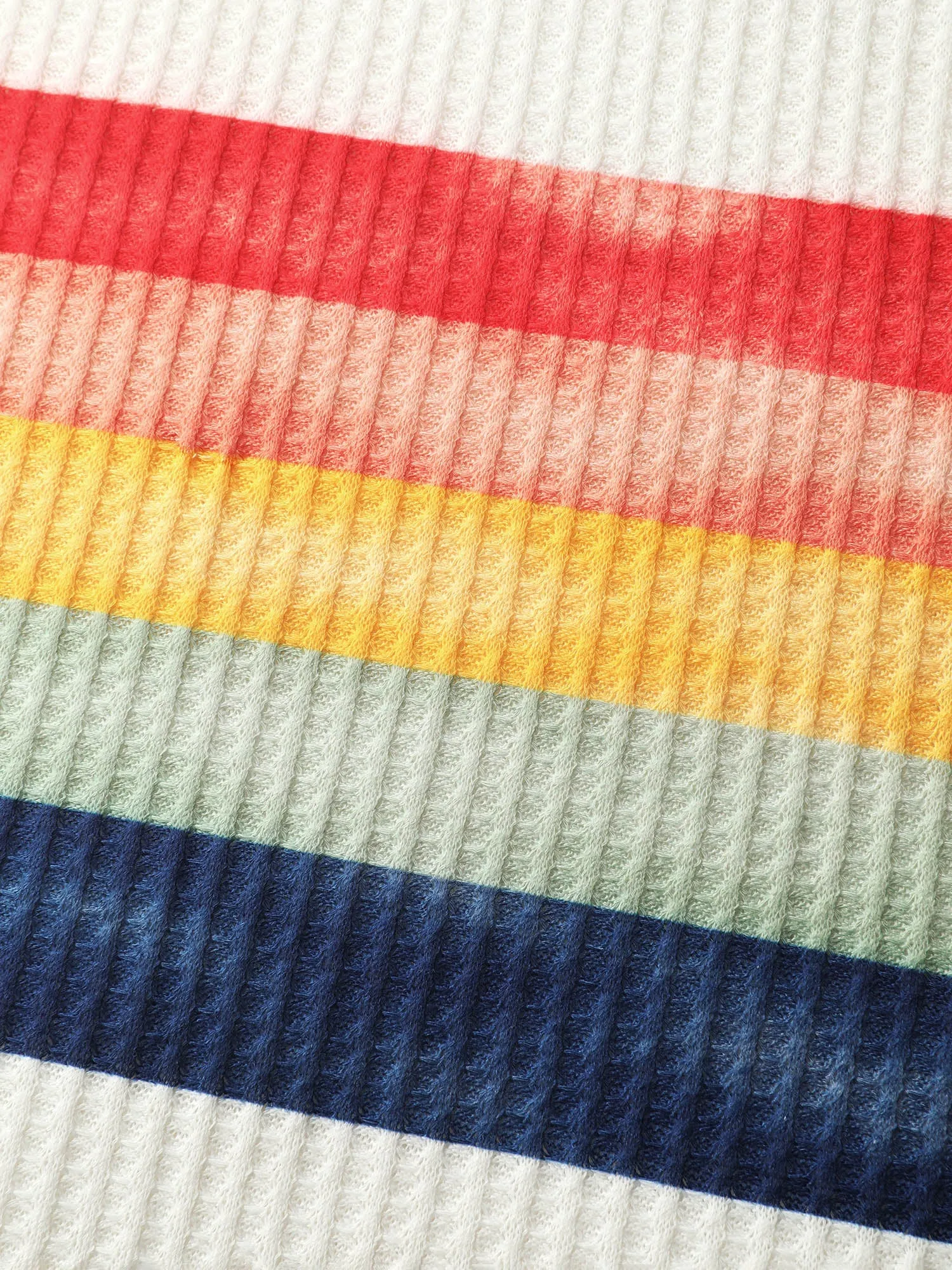 Rainbow Stripes Textured T-Shirt sold by Bloomchic product image thumbnail 5