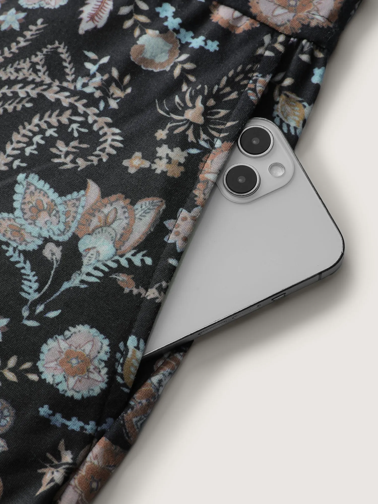 Floral Adjustable Stretchy Waist Jumpsuit sold by Bloomchic product image thumbnail 5