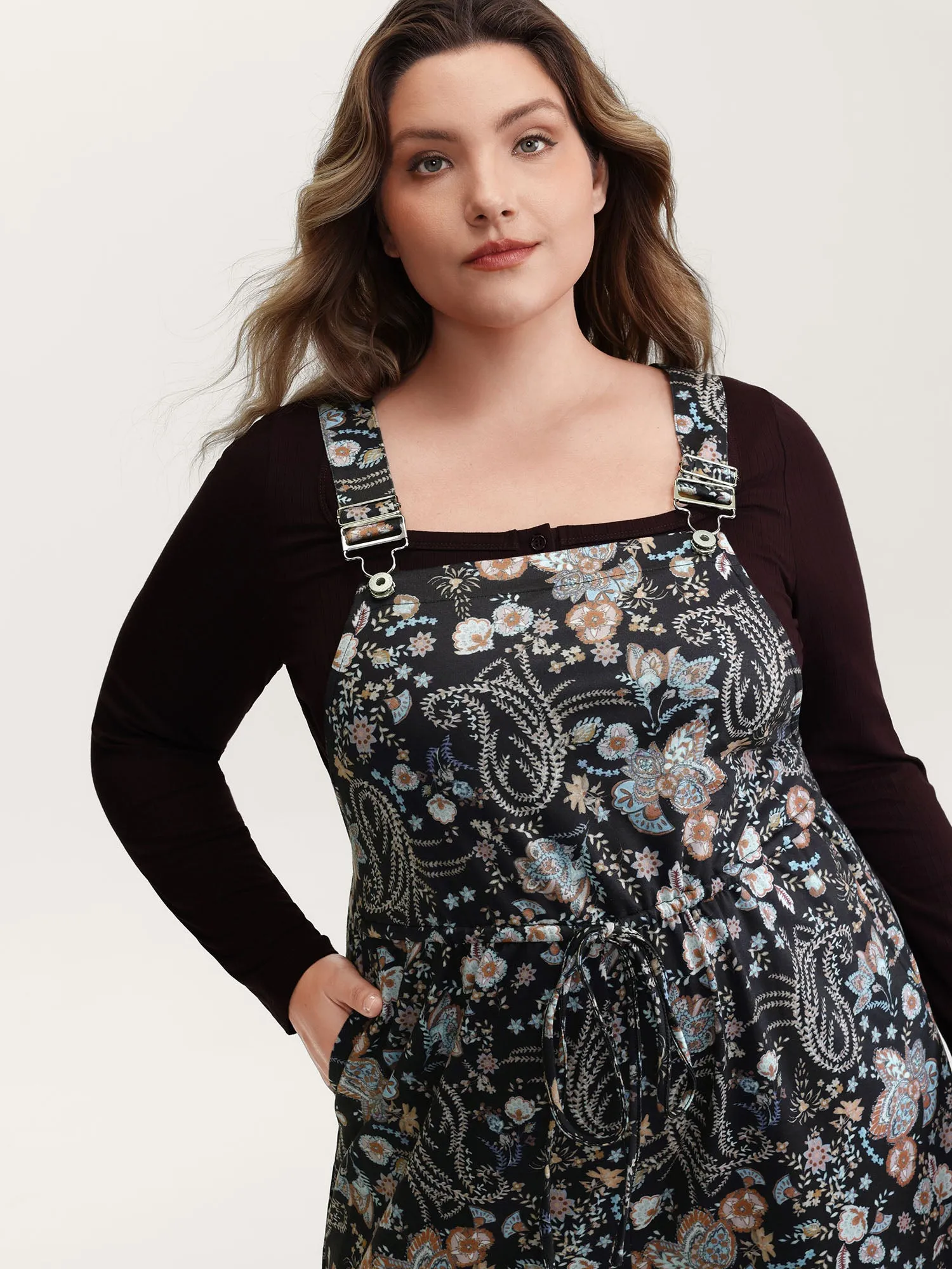 Floral Adjustable Stretchy Waist Jumpsuit sold by Bloomchic product image thumbnail 2