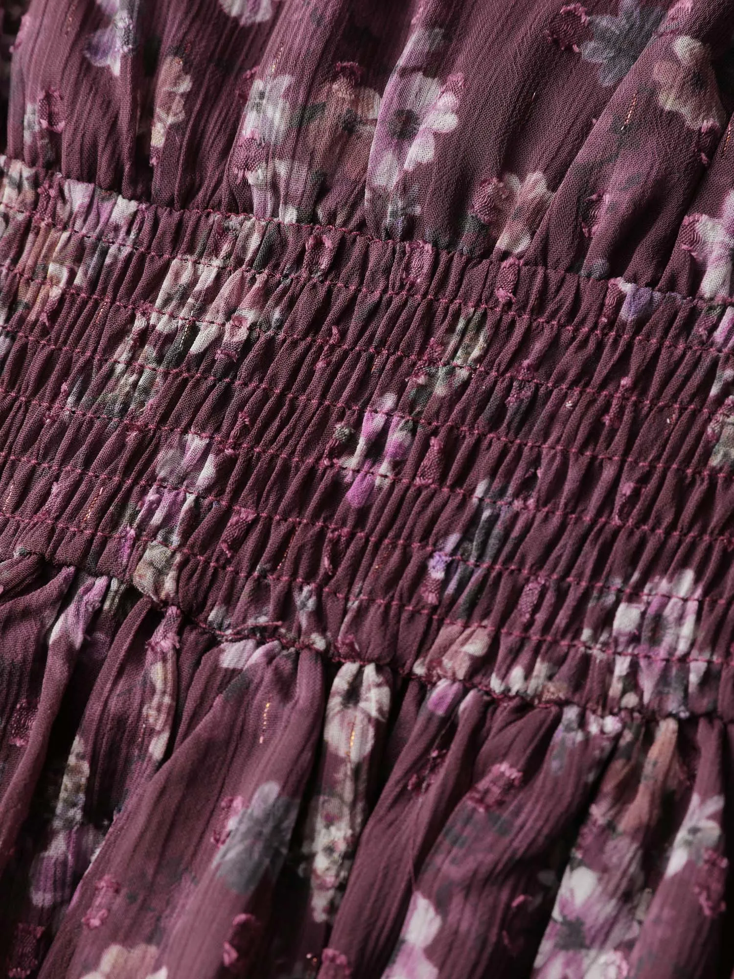 Floral Print Pleated Waist Mini Dress sold by Bloomchic product image thumbnail 5