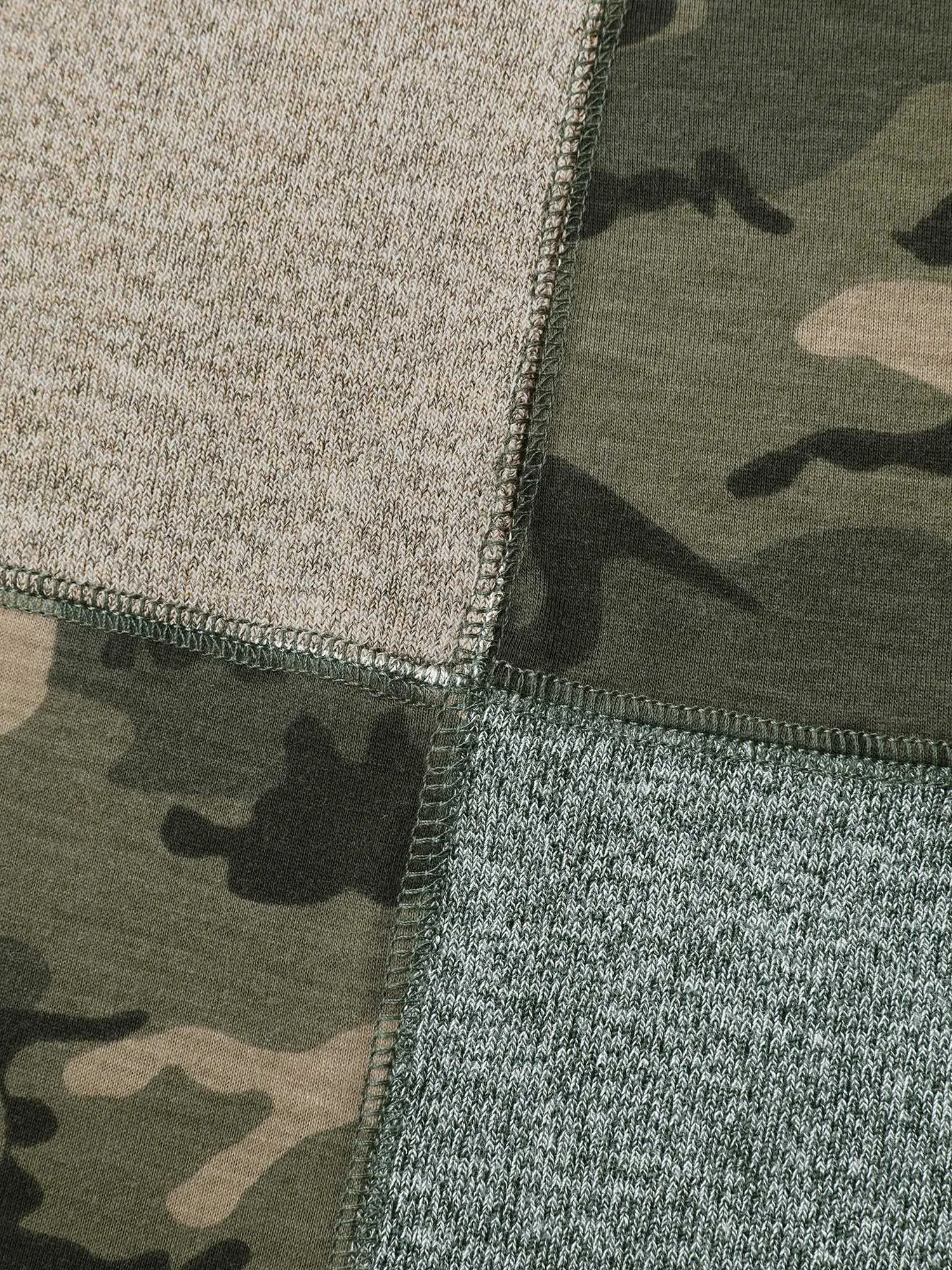 Camouflage Block Print Contrast T-Shirt sold by Bloomchic product image thumbnail 5