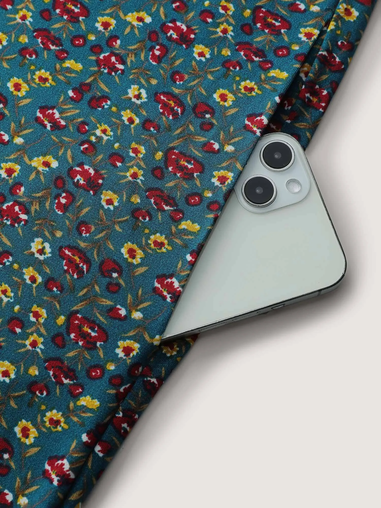 Stretchy Shoulder-Tie Floral Jumpsuit sold by Bloomchic product image thumbnail 5