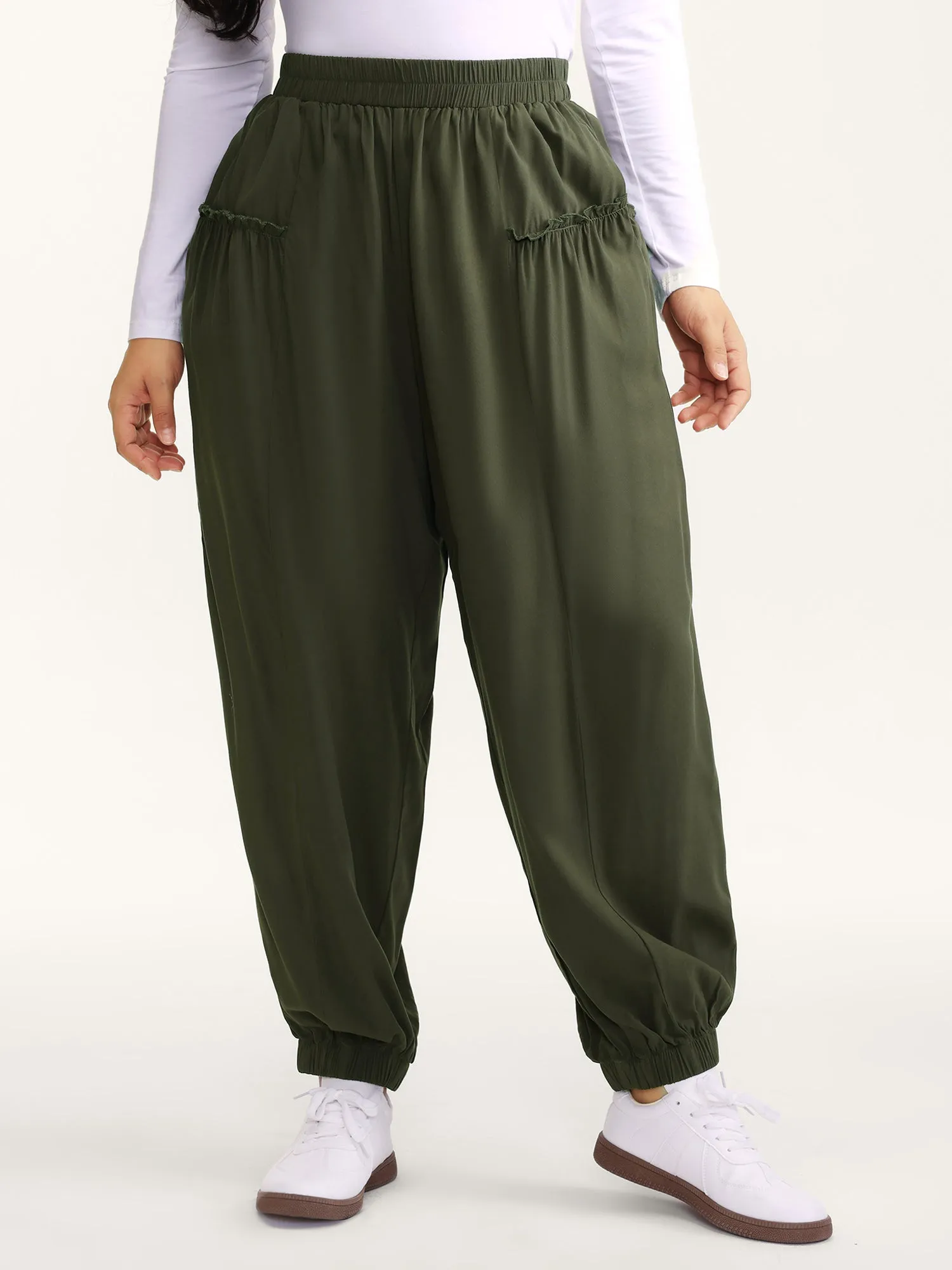 Ruffled Inclusive Jogger Pants sold by Bloomchic