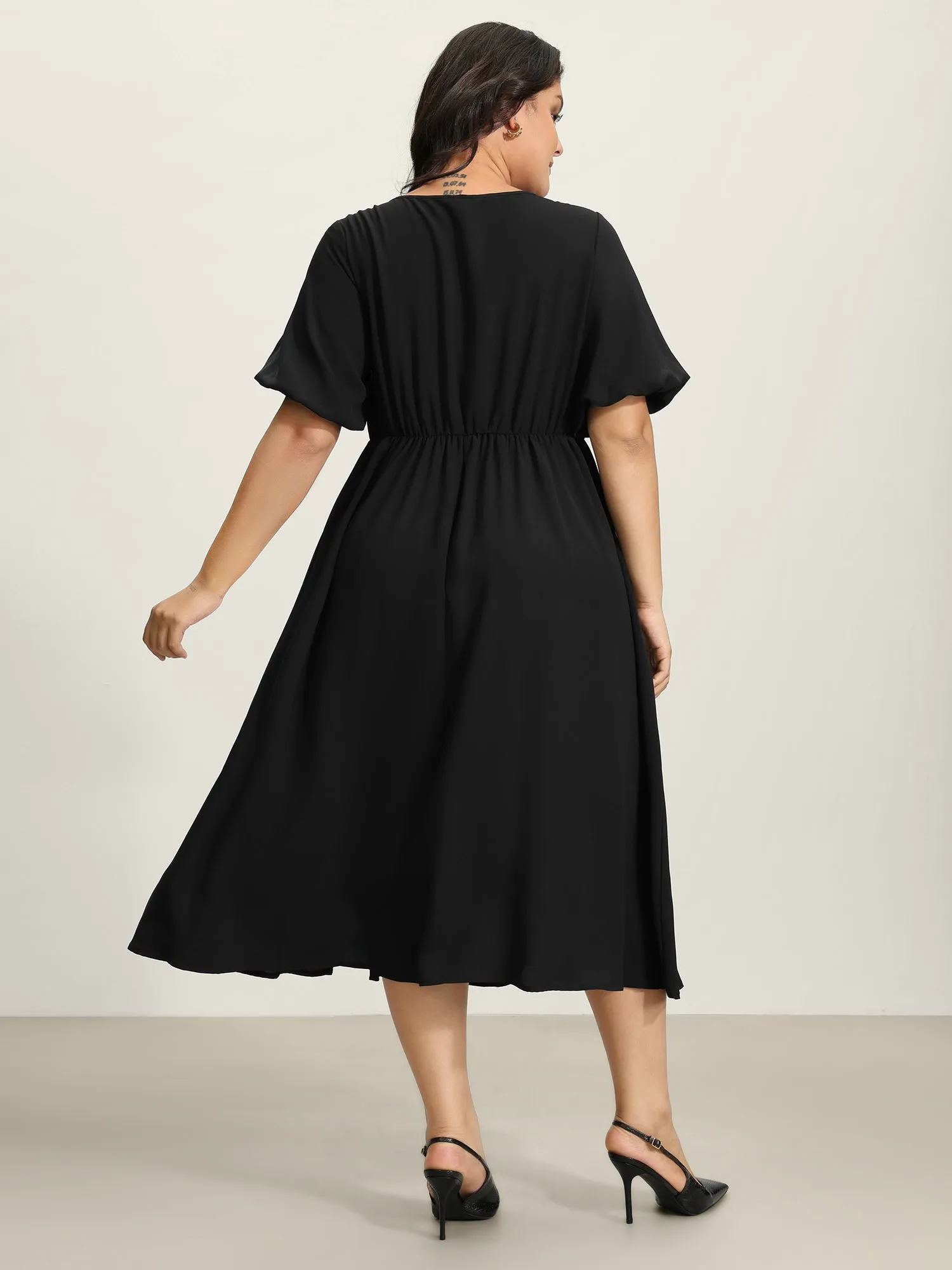 Metal Detail Asymmetrical Neckline Maxi Dress sold by Bloomchic product image thumbnail 4