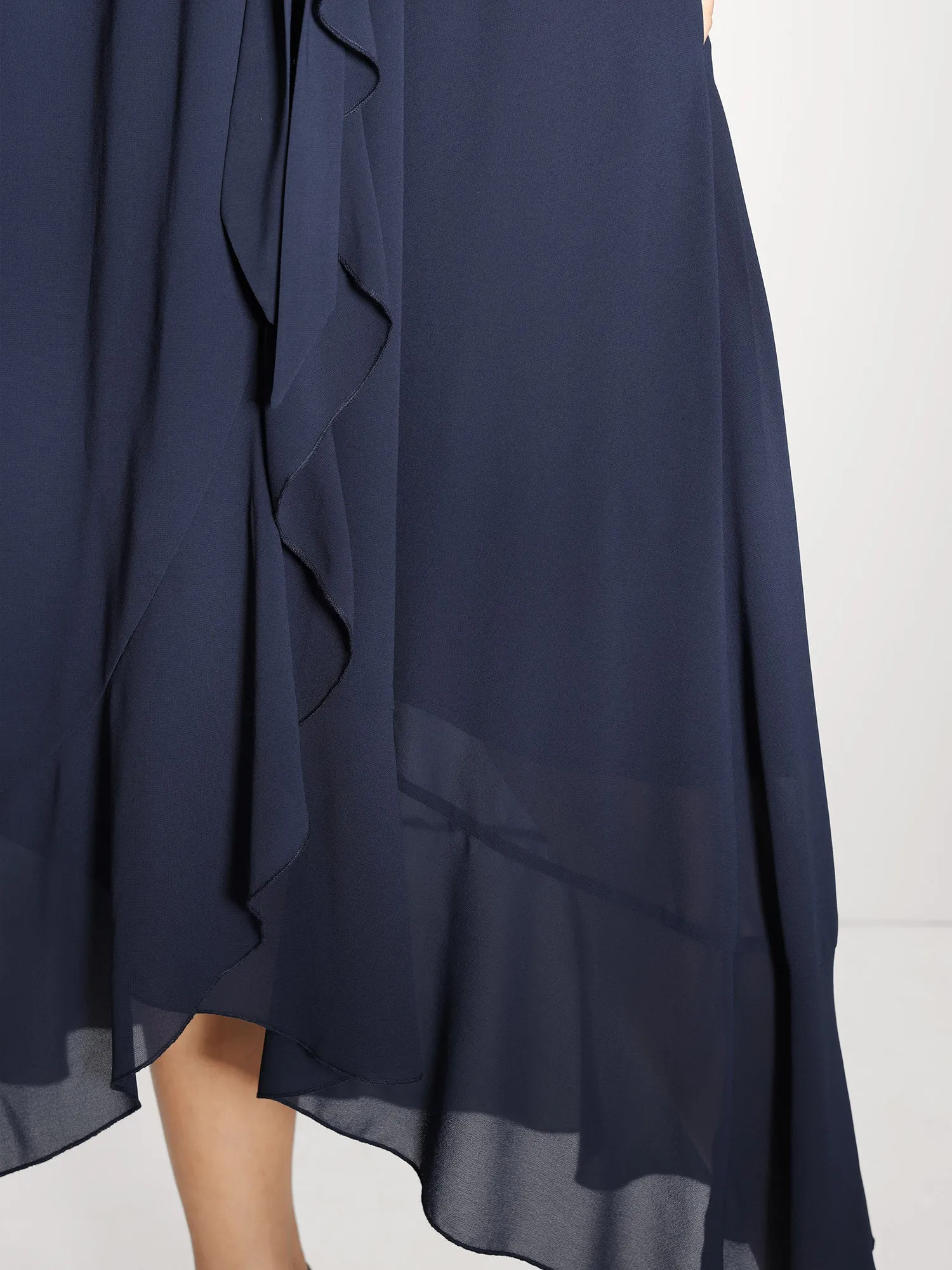 Belted Waist High Low Hem Midi Dress sold by Bloomchic product image thumbnail 4