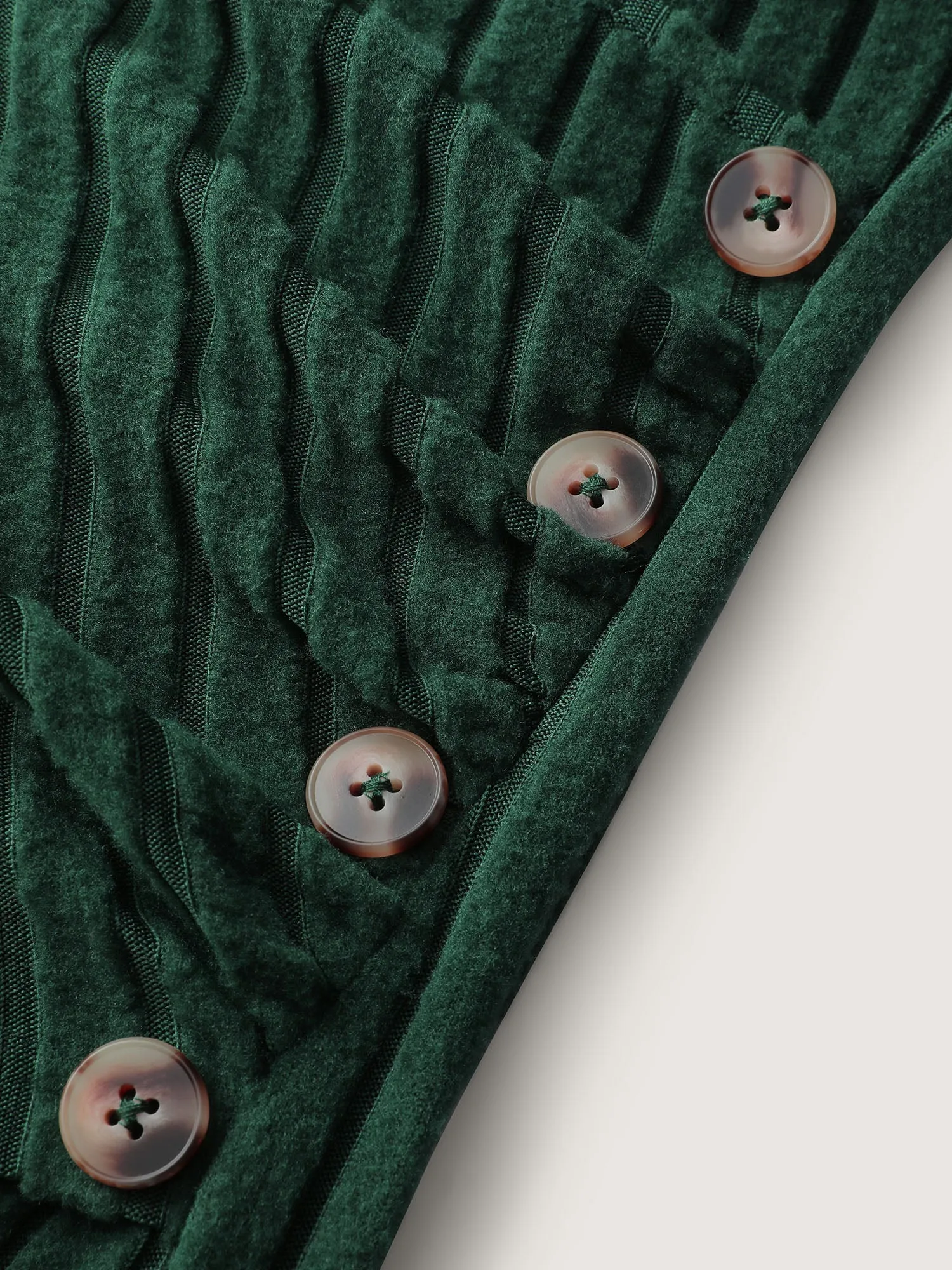 Textured Wrap Button Detail Knit Top sold by Bloomchic product image thumbnail 5