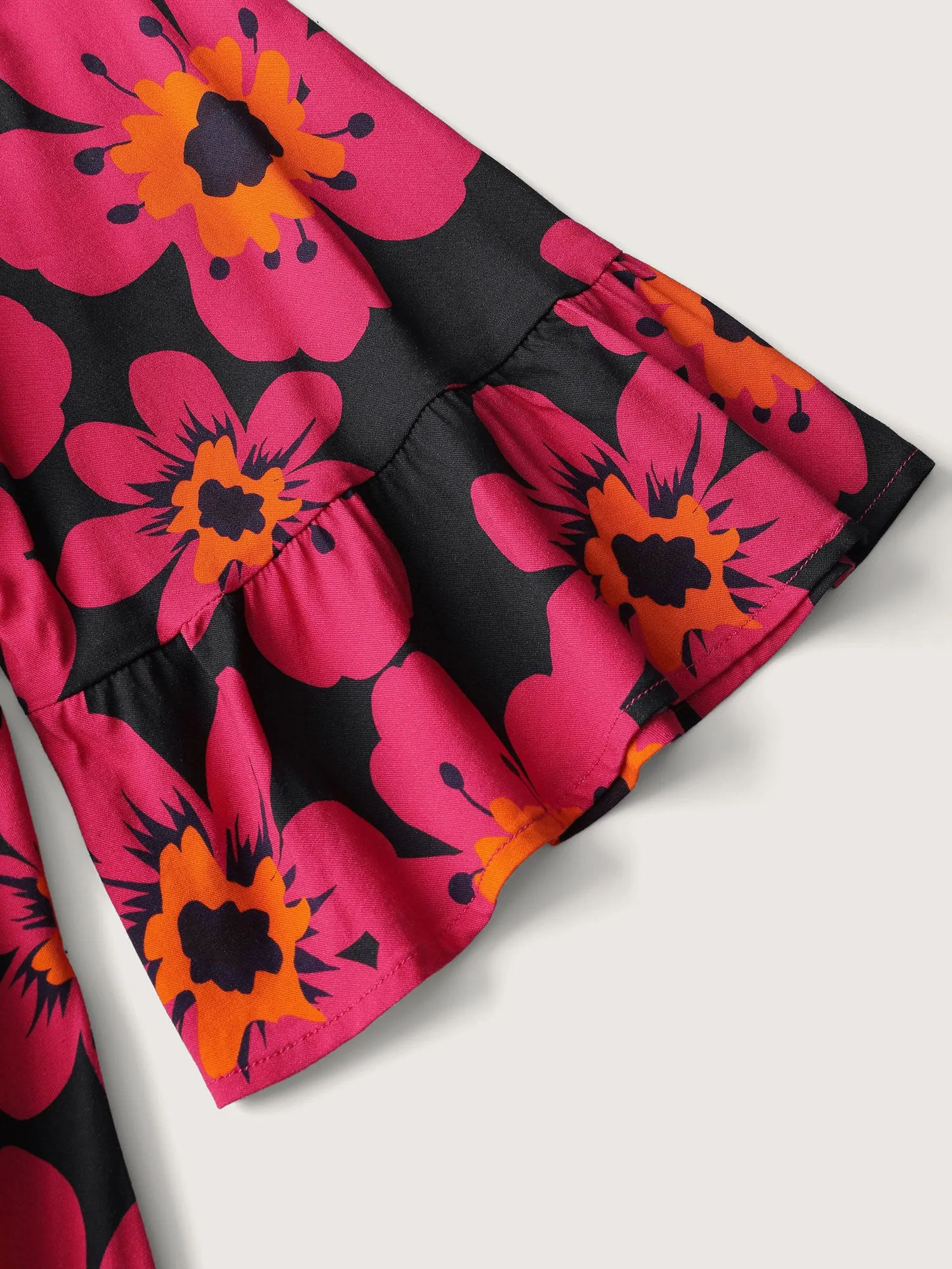 Floral Print Square Neck Pockets Maxi Dress sold by Bloomchic product image thumbnail 5