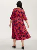 Floral Print Square Neck Pockets Maxi Dress sold by Bloomchic