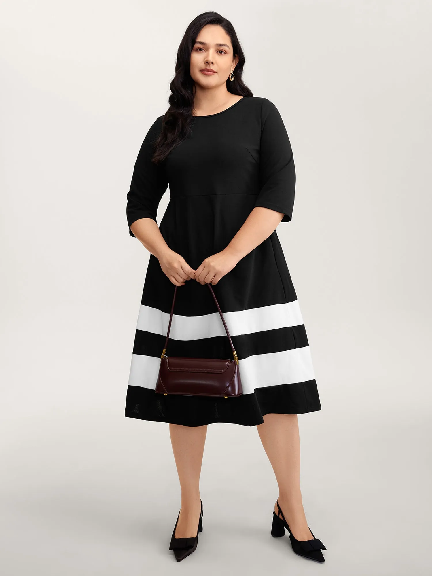 Color Stripes Pockets Midi Dress sold by Bloomchic product image thumbnail 3