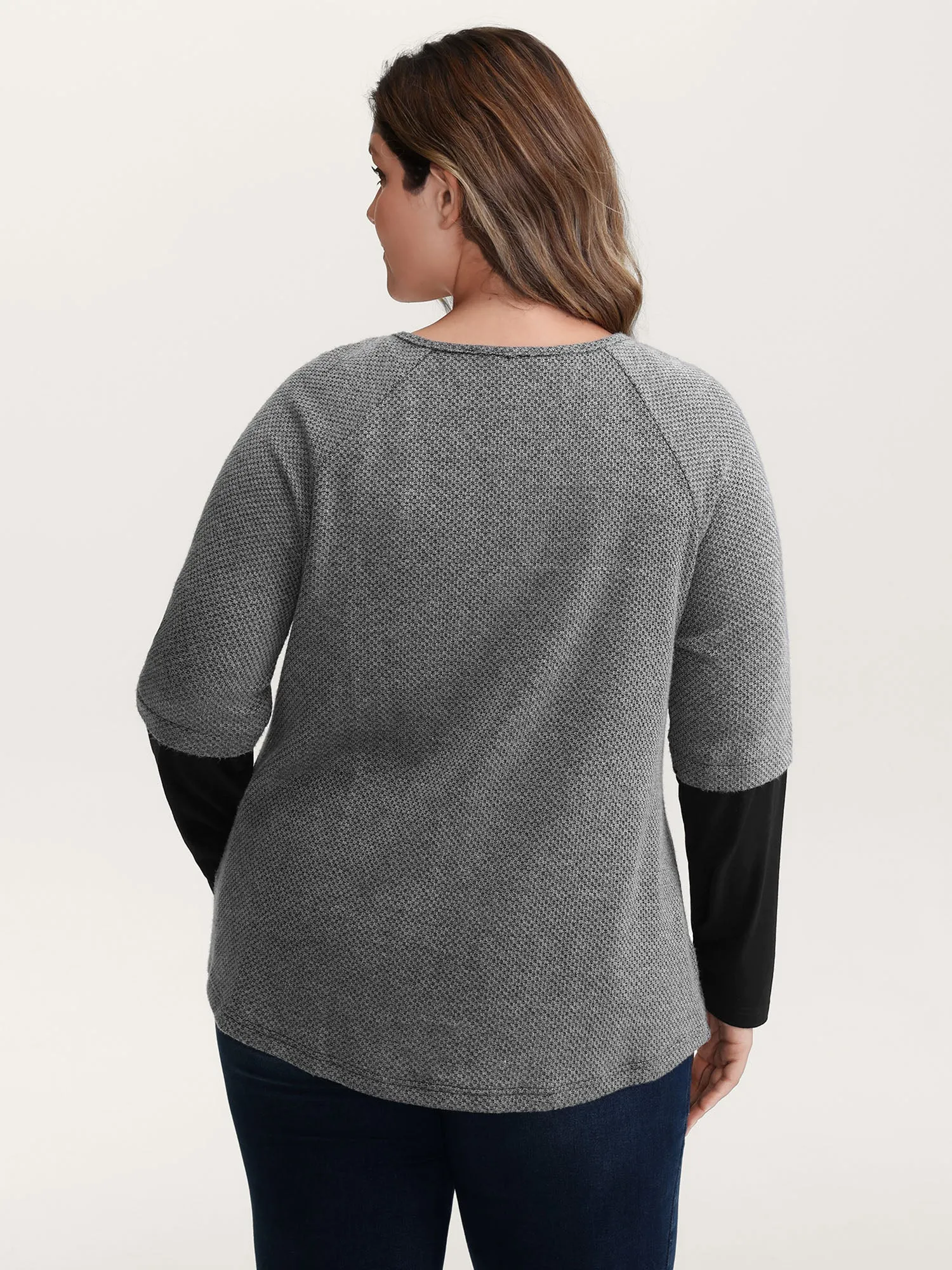 Shoulder Zip Color Contrast T-Shirt sold by Bloomchic product image thumbnail 4