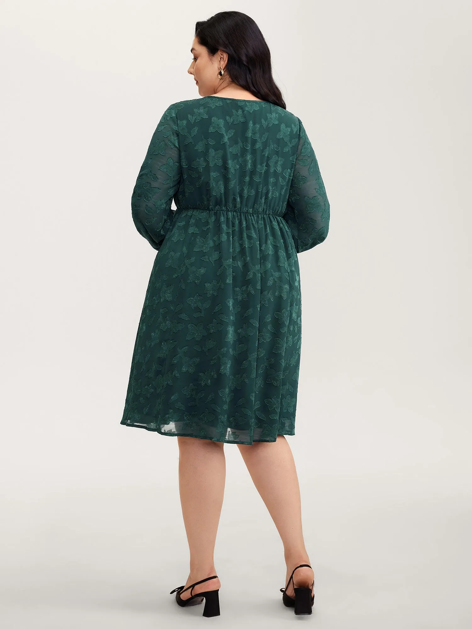 Textured Pockets Lined Midi Dress sold by Bloomchic product image thumbnail 4