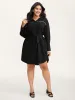 Pleated Belted Waist Midi Shirt Dress sold by Bloomchic