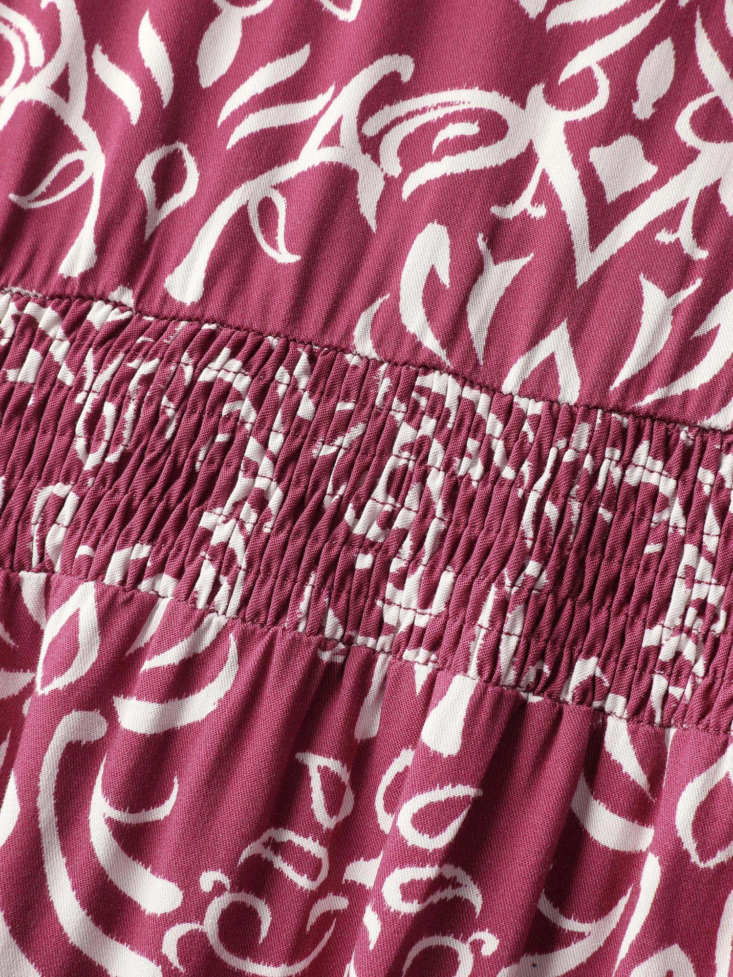 Abstract Pattern Shirred Waist Midi Dress sold by Bloomchic product image thumbnail 5