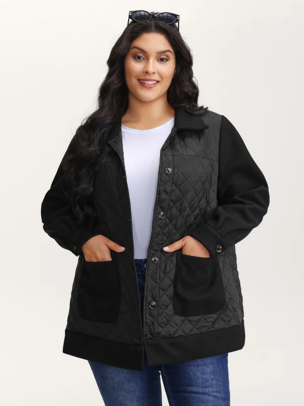 Pockets Contrast Puffer Parka sold by Bloomchic