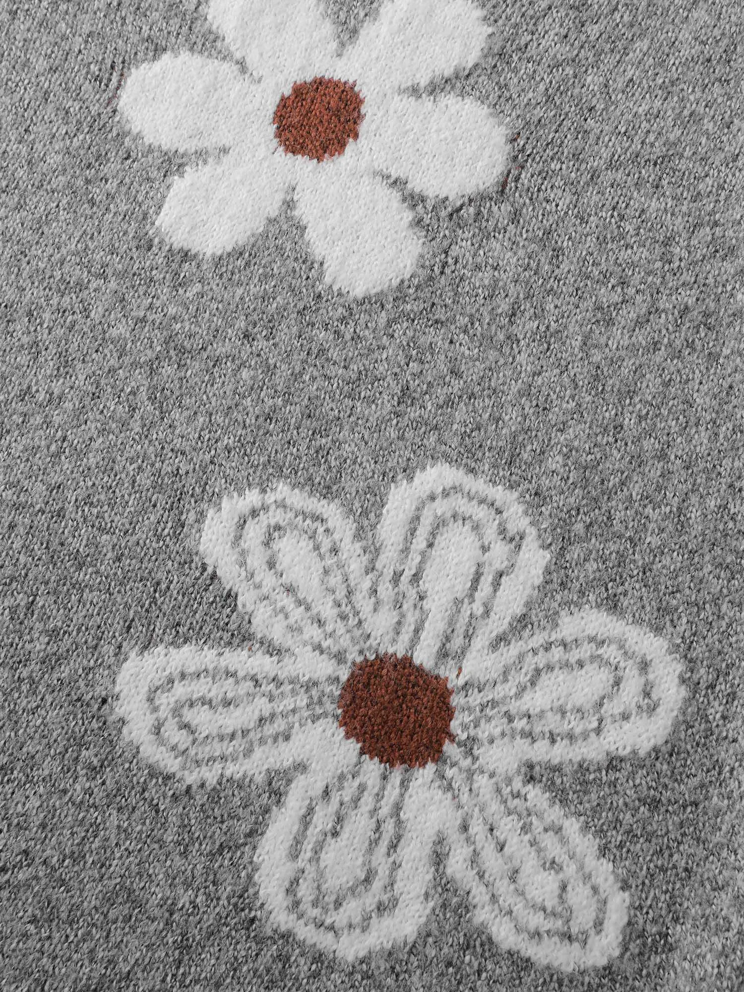 Floral Jacquard Wavy Edge Pullover sold by Bloomchic product image thumbnail 5