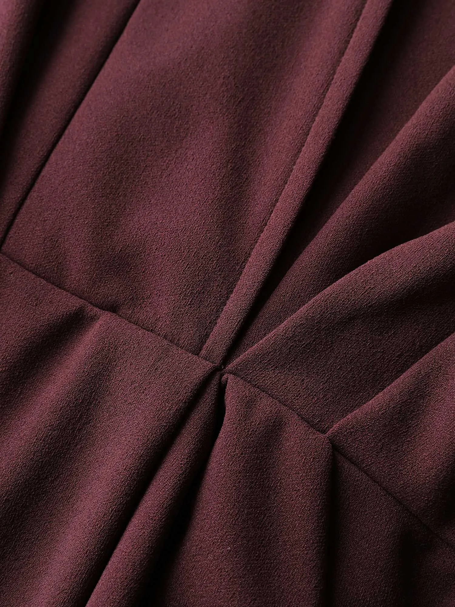 Drapey Ruched V-Neck Midi Dress sold by Bloomchic product image thumbnail 5