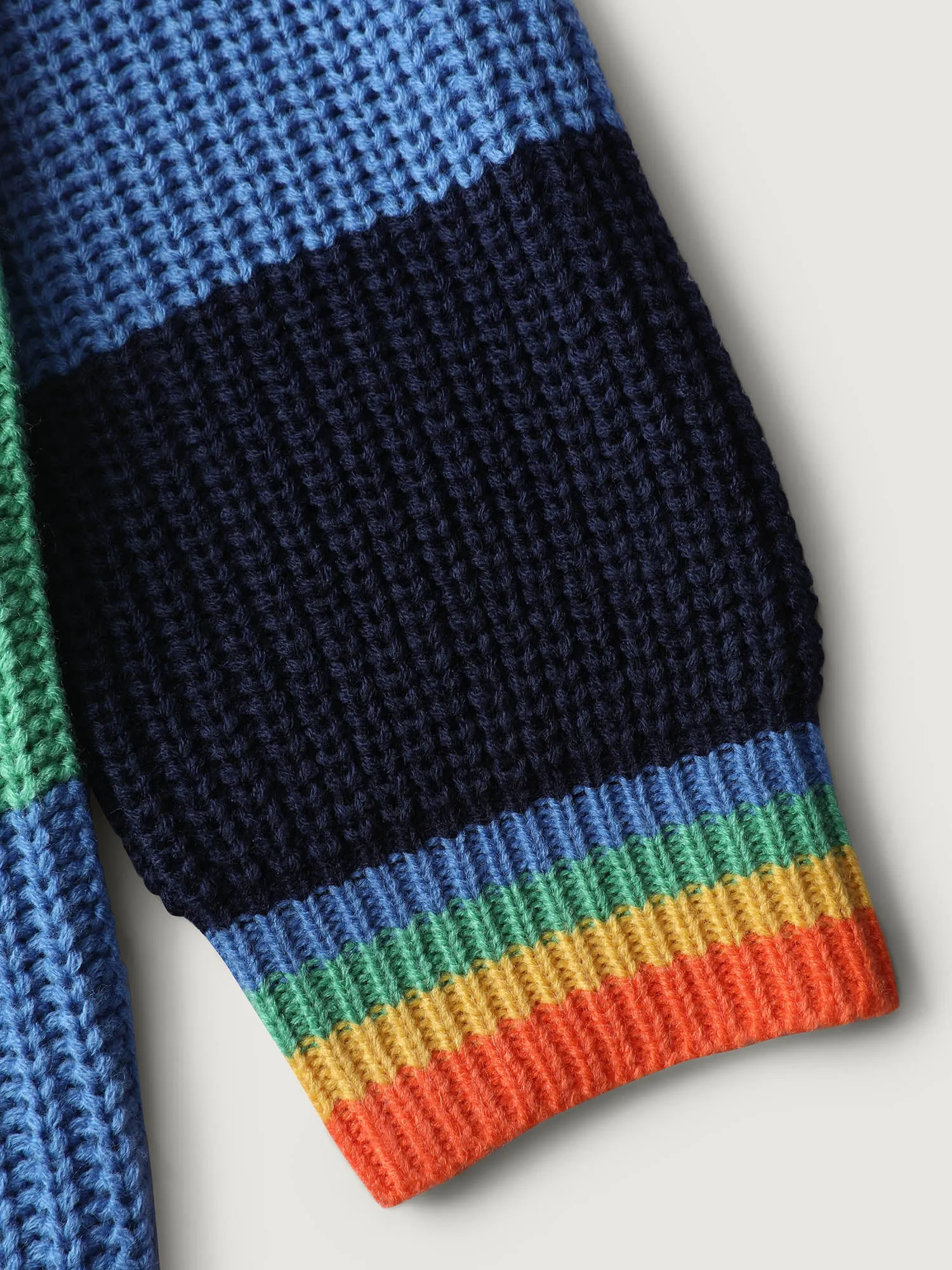 Vibrant Color Stripes Round Neck Pullover sold by Bloomchic product image thumbnail 5