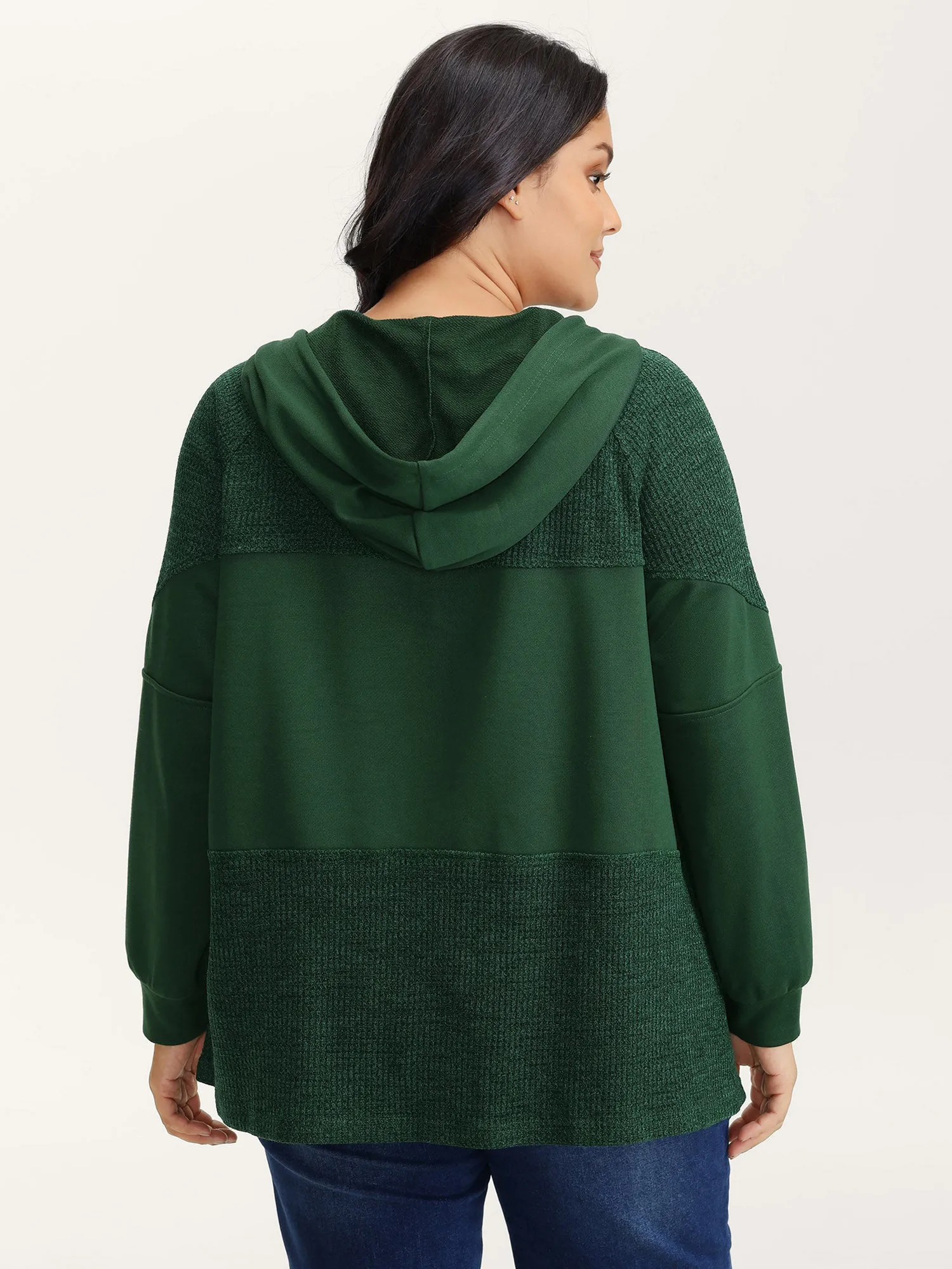 Color Contrast Textured Zipper Jacket sold by Bloomchic product image thumbnail 5