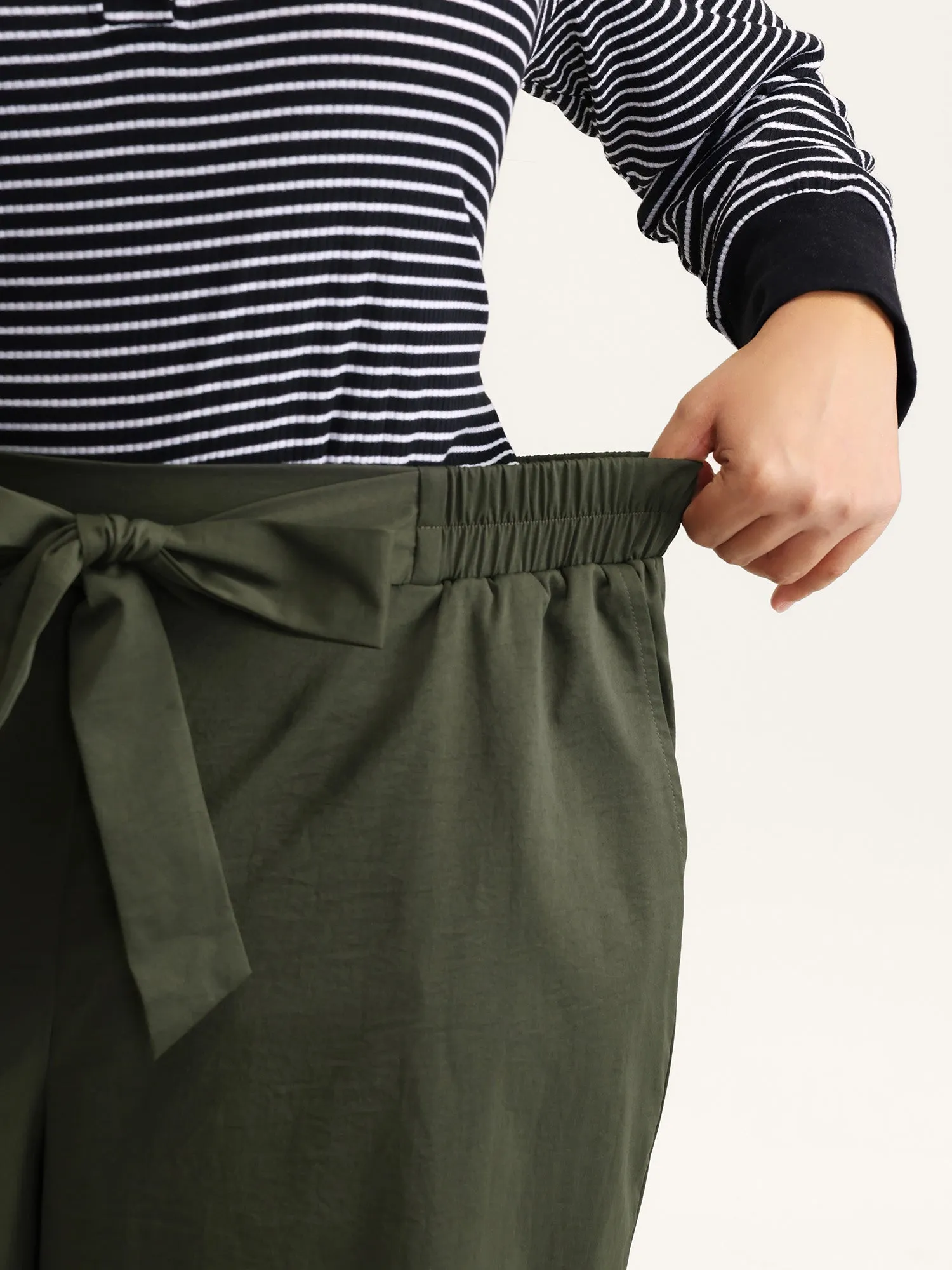 Belted Waist Wide-Leg Pants sold by Bloomchic product image thumbnail 3