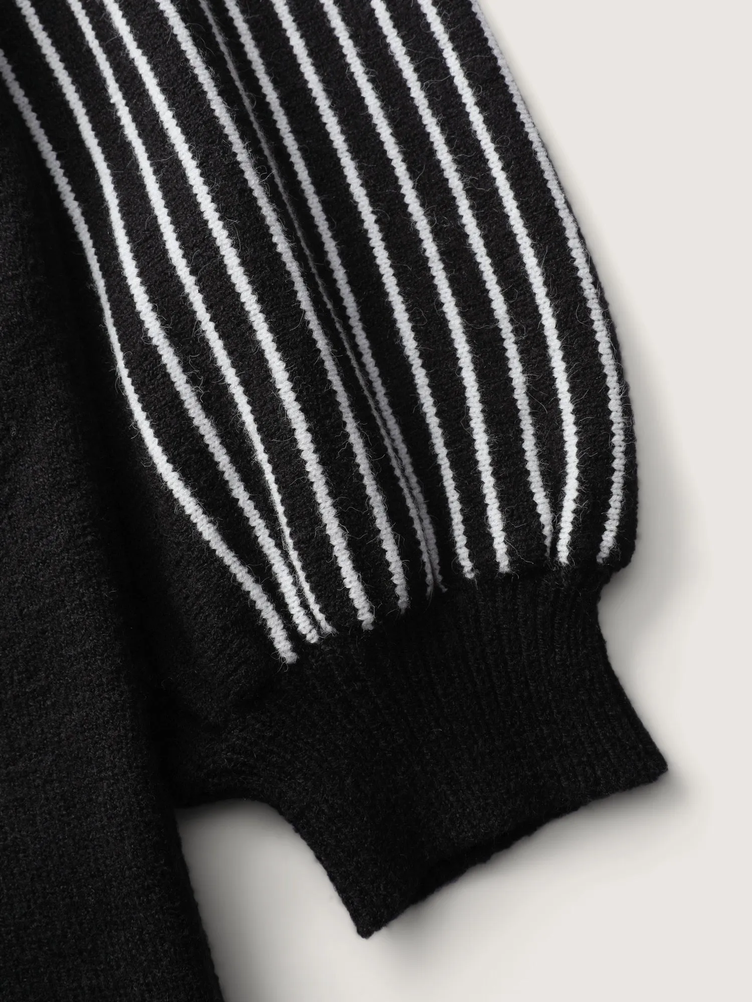 Stripe Boat Neck Balloon Sleeve Pullover sold by Bloomchic product image thumbnail 5