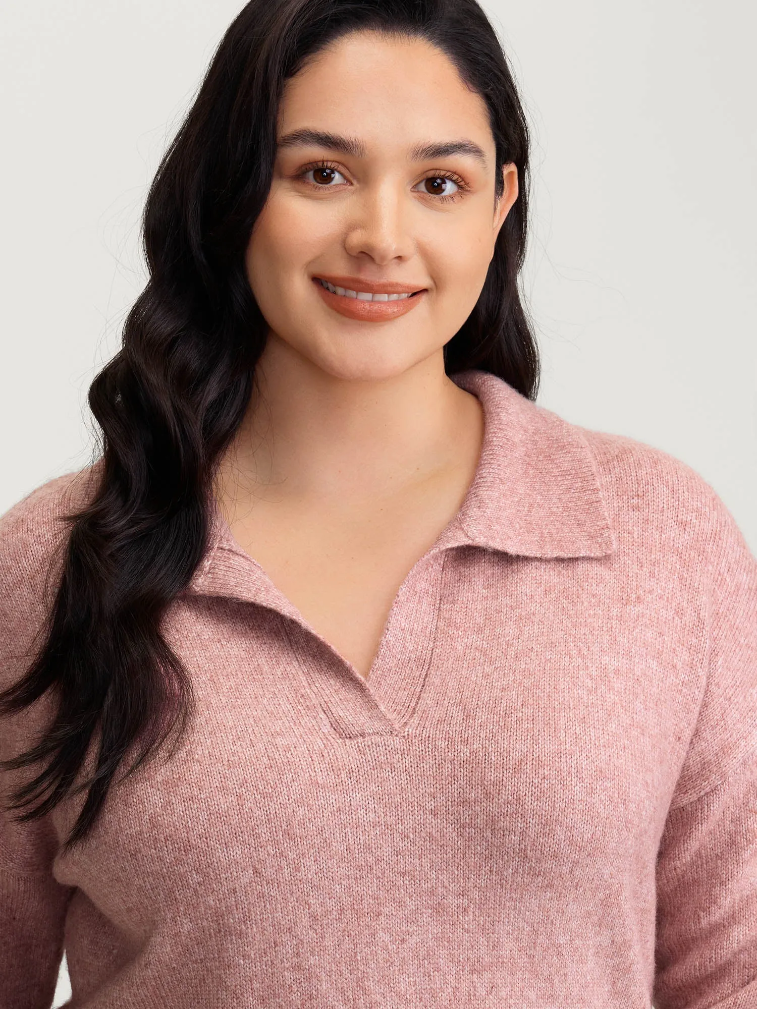 Heather Ribbed Hem Solid Pullover sold by Bloomchic product image thumbnail 2