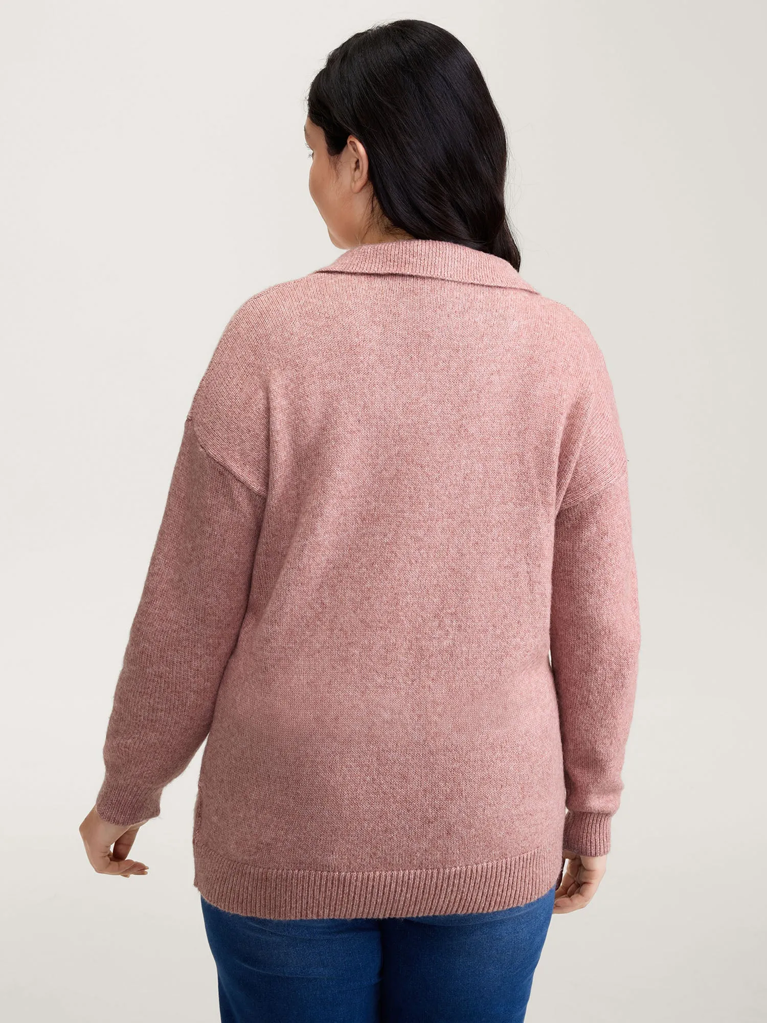 Heather Ribbed Hem Solid Pullover sold by Bloomchic product image thumbnail 4