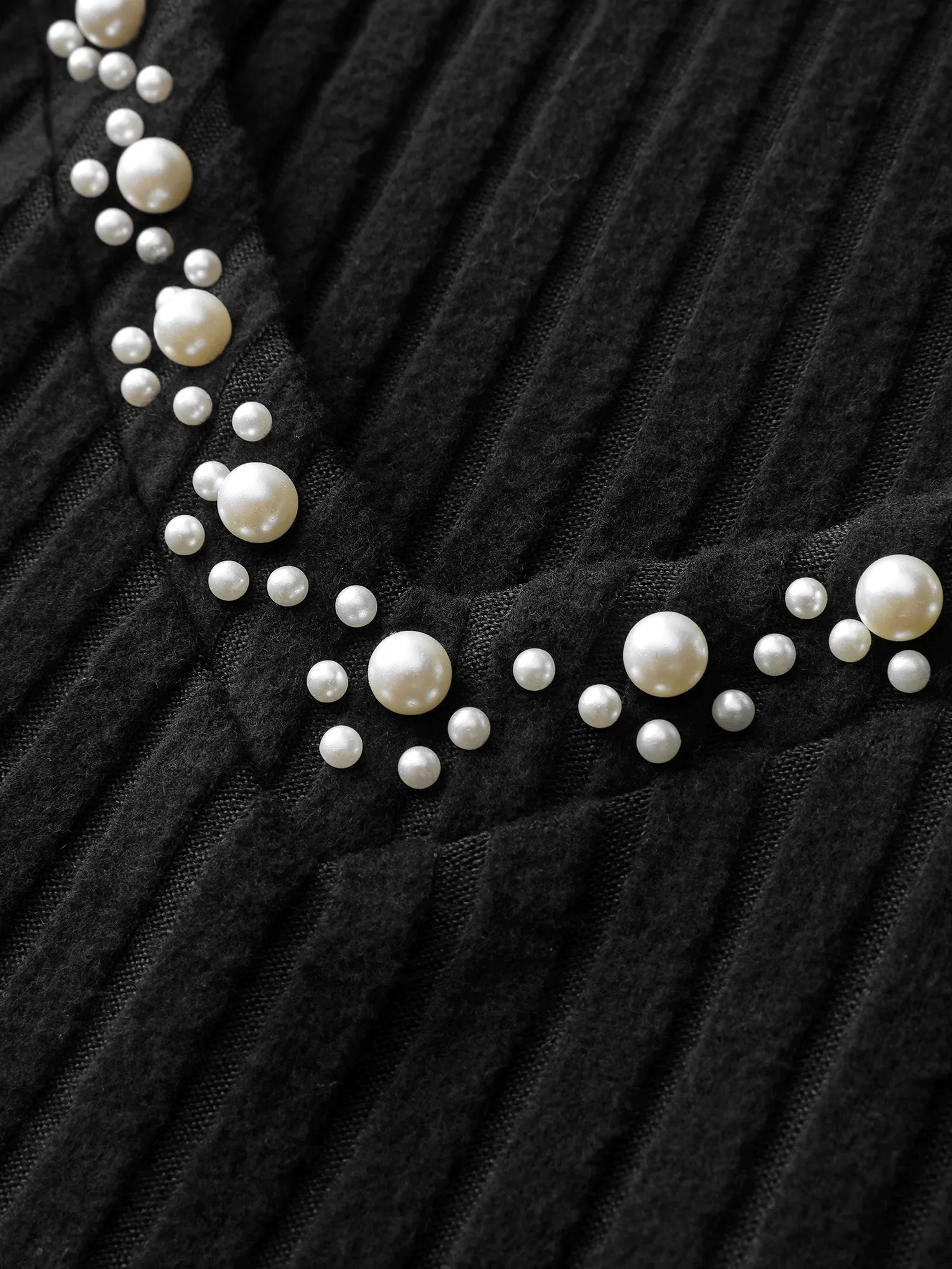 Bubble Beads Neck Cut-Out T-Shirt sold by Bloomchic product image thumbnail 5