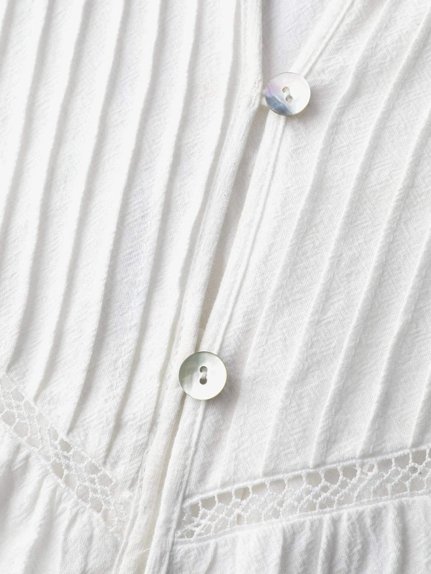 Pure Cotton Lace Trim Button Blouse sold by Bloomchic product image thumbnail 5