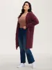 Textured Super Stretchy Pockets Knit Cardigan sold by Bloomchic