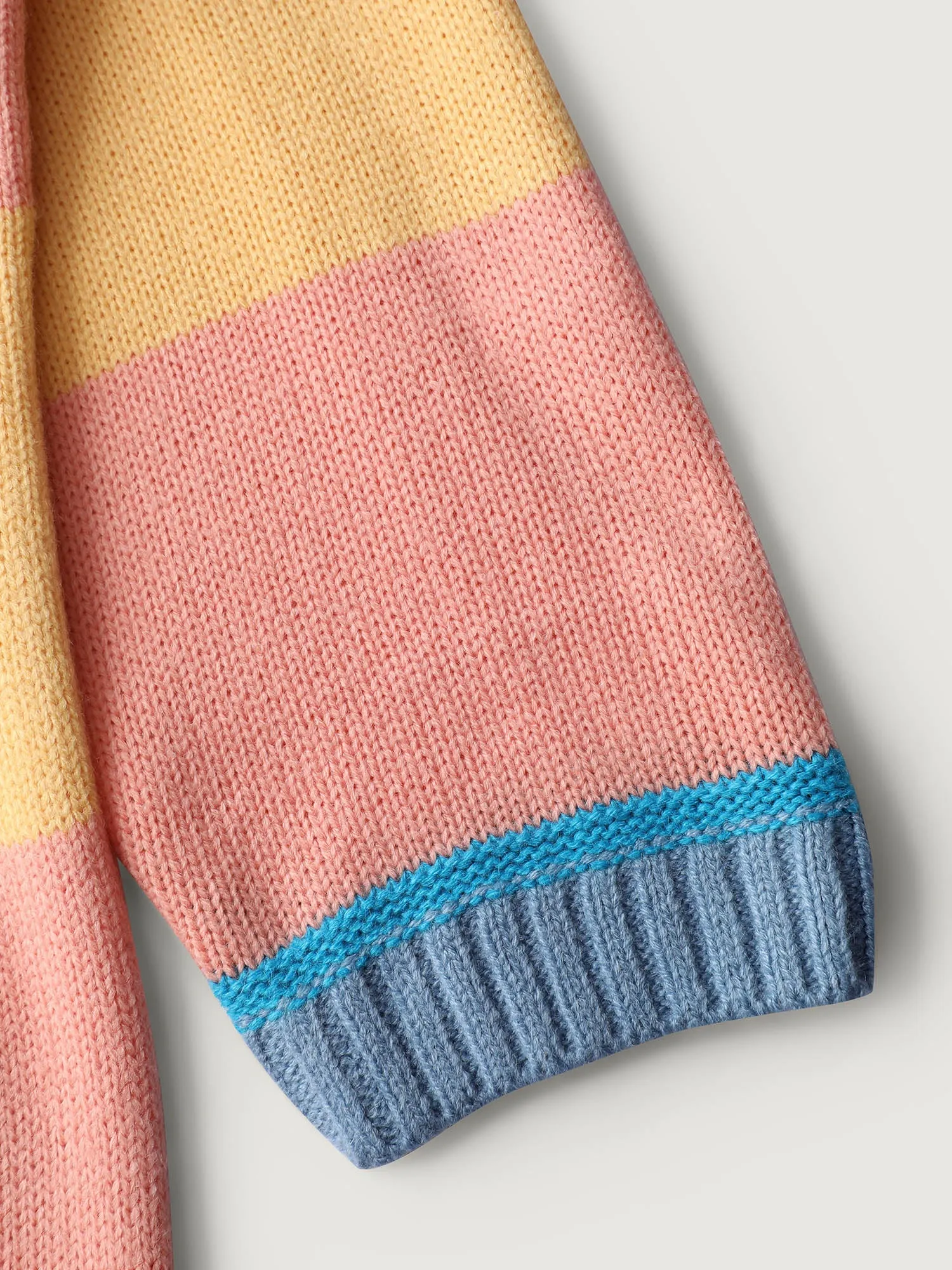 Colorblock Textured Flowy Fit Pullover sold by Bloomchic product image thumbnail 5