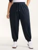 Textured Waist Drawstring Jogger Pants sold by Bloomchic