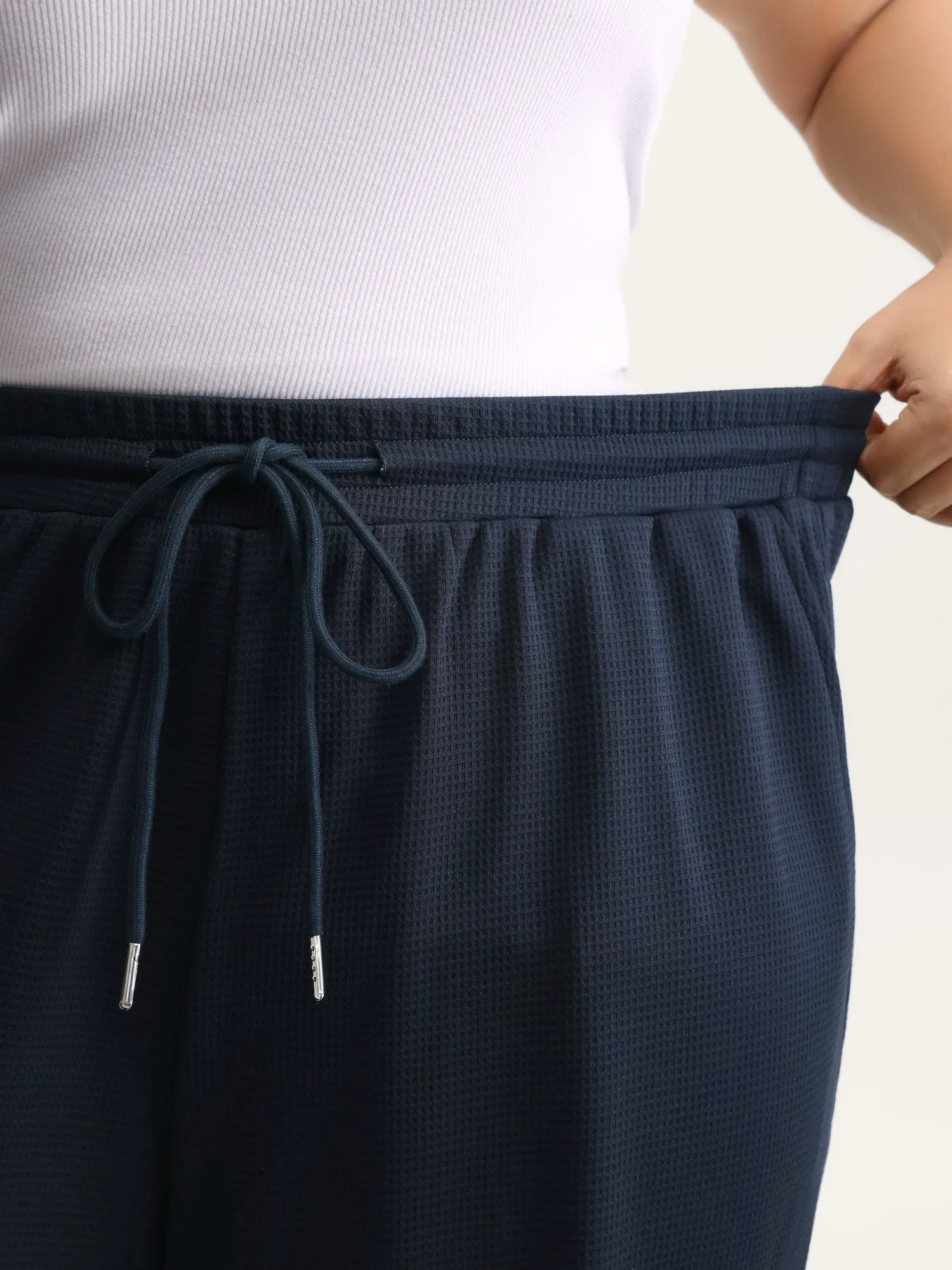 Textured Waist Drawstring Jogger Pants sold by Bloomchic product image thumbnail 4