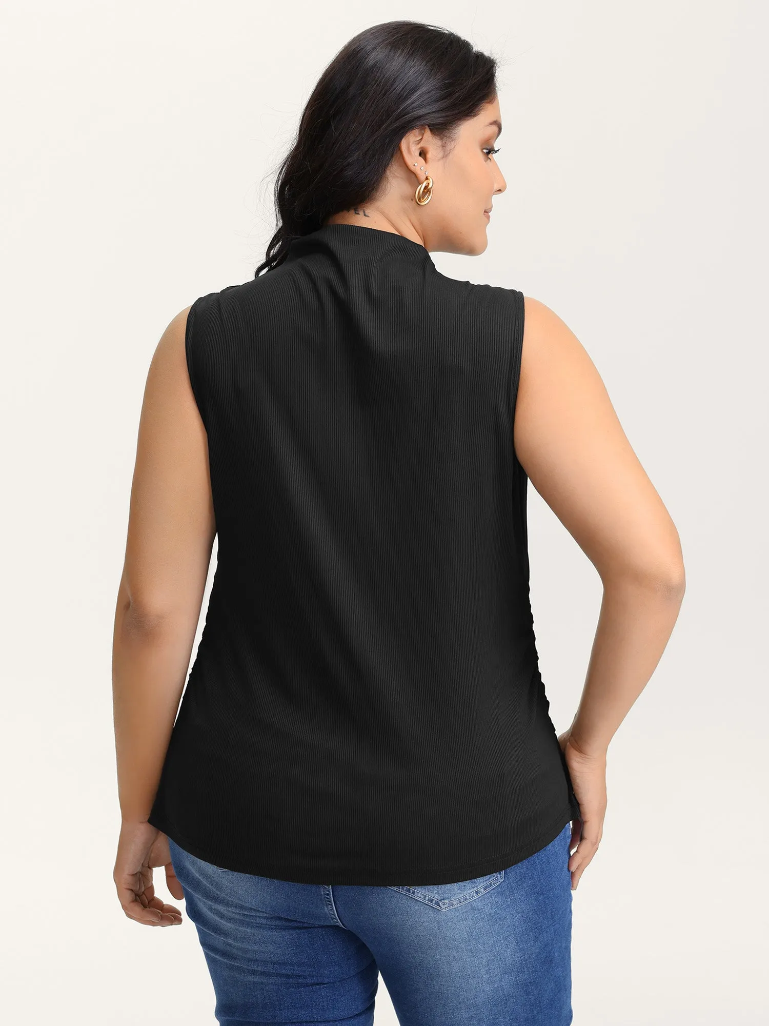 Asymmetric Gathered Fitted Vest sold by Bloomchic product image thumbnail 5