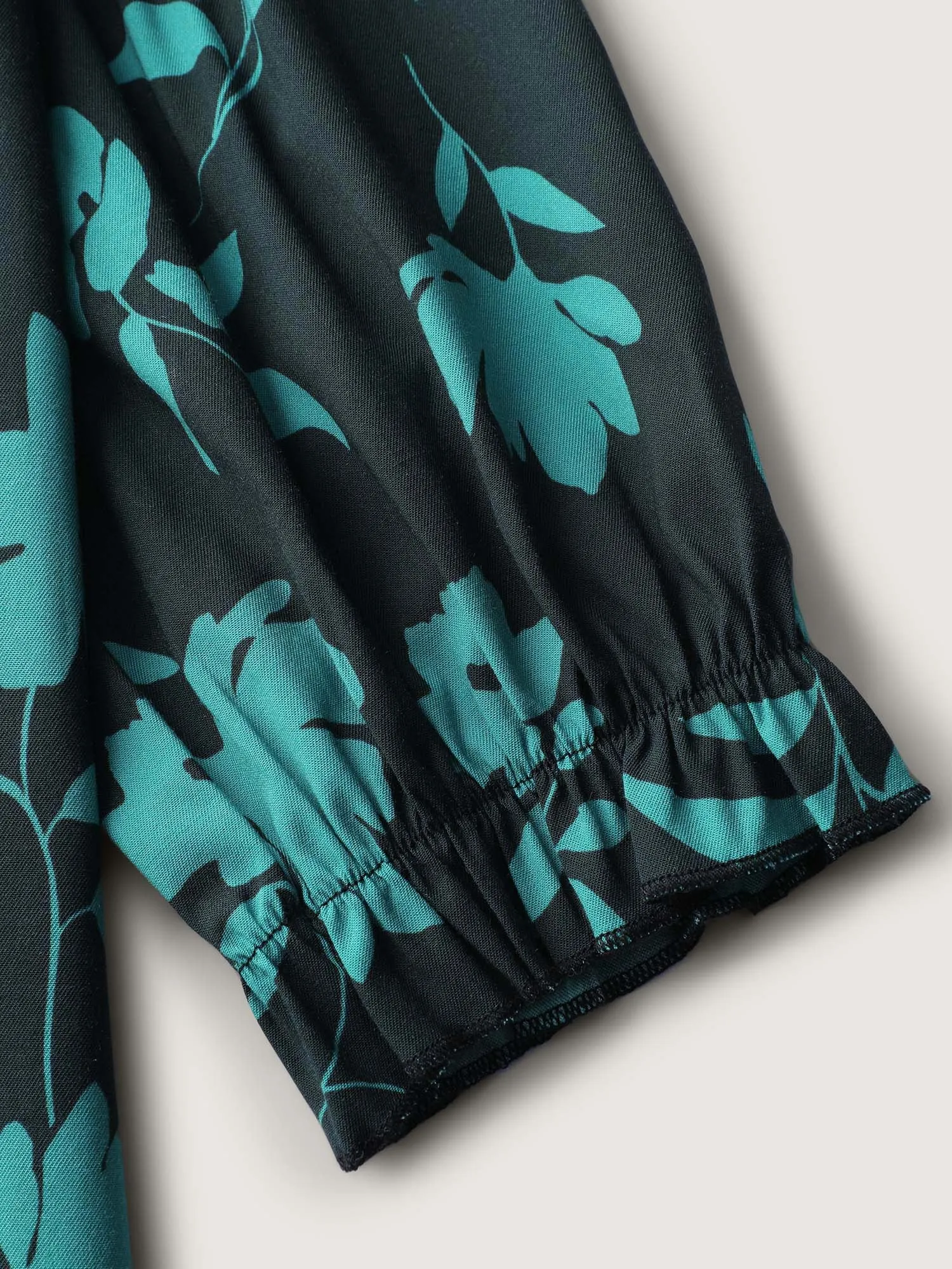 Flower Silhouette Neck-Tie Blouse sold by Bloomchic product image thumbnail 5