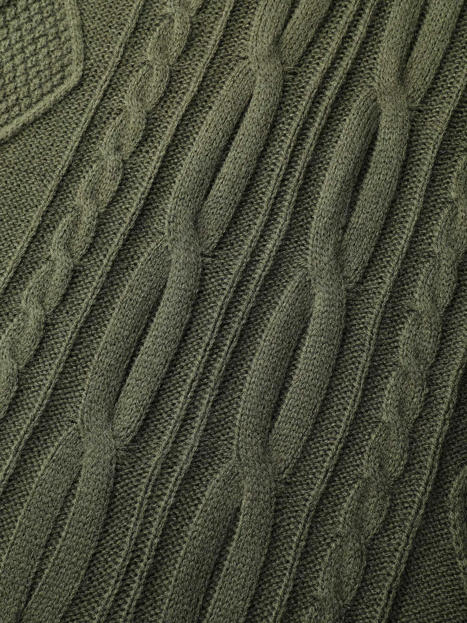 Cable Knit Polo Collar Pullover sold by Bloomchic product image thumbnail 5