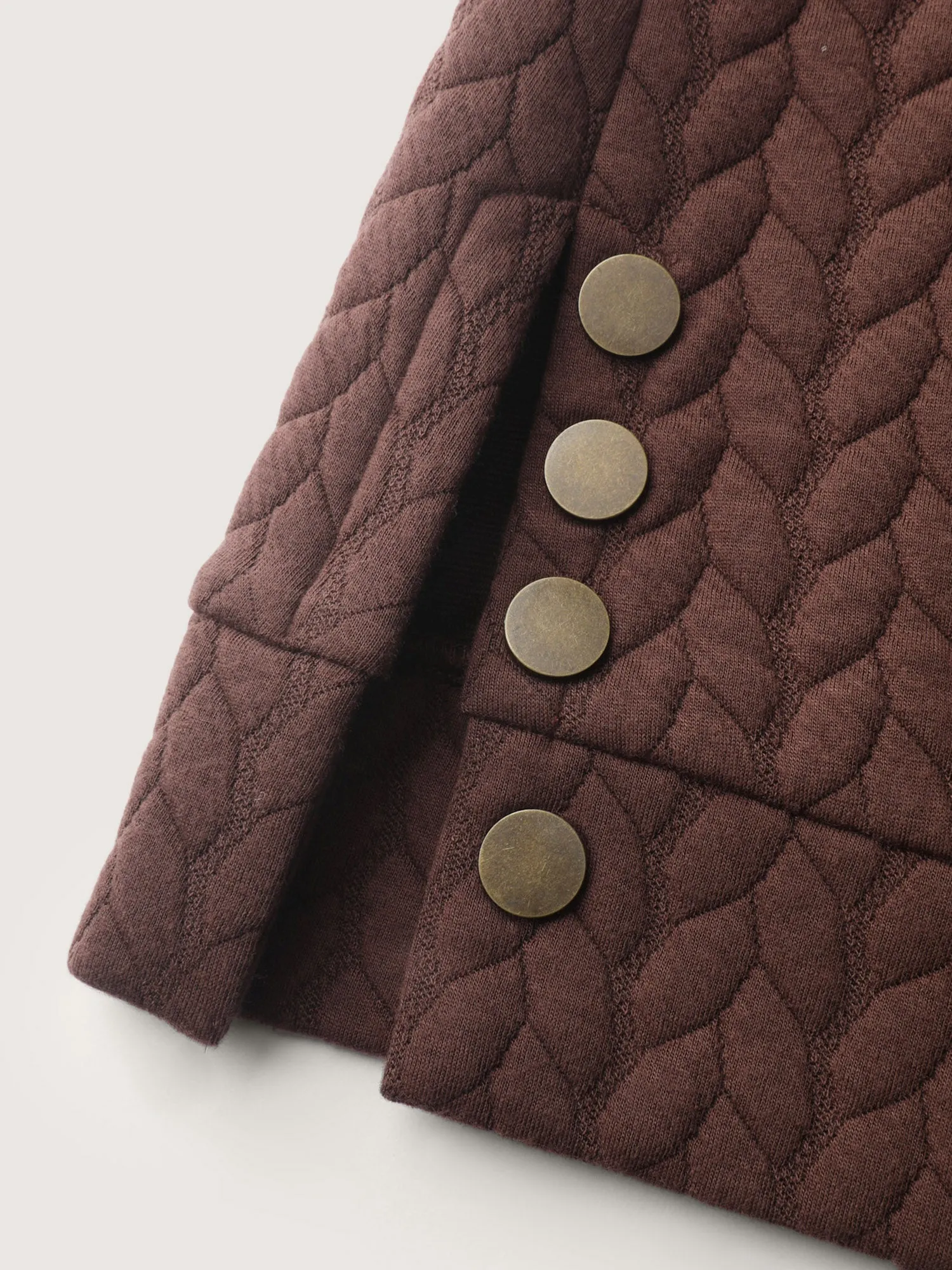 Textured Side Slit Round Neck Sweatshirt sold by Bloomchic product image thumbnail 5